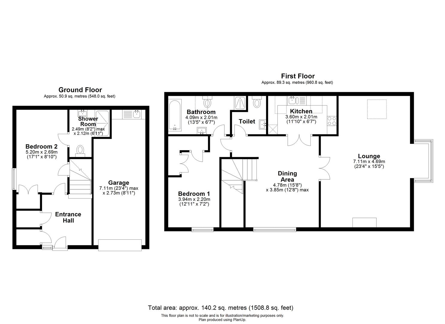 2 bed coach house for sale in Gannaway, Knowle - Property floorplan