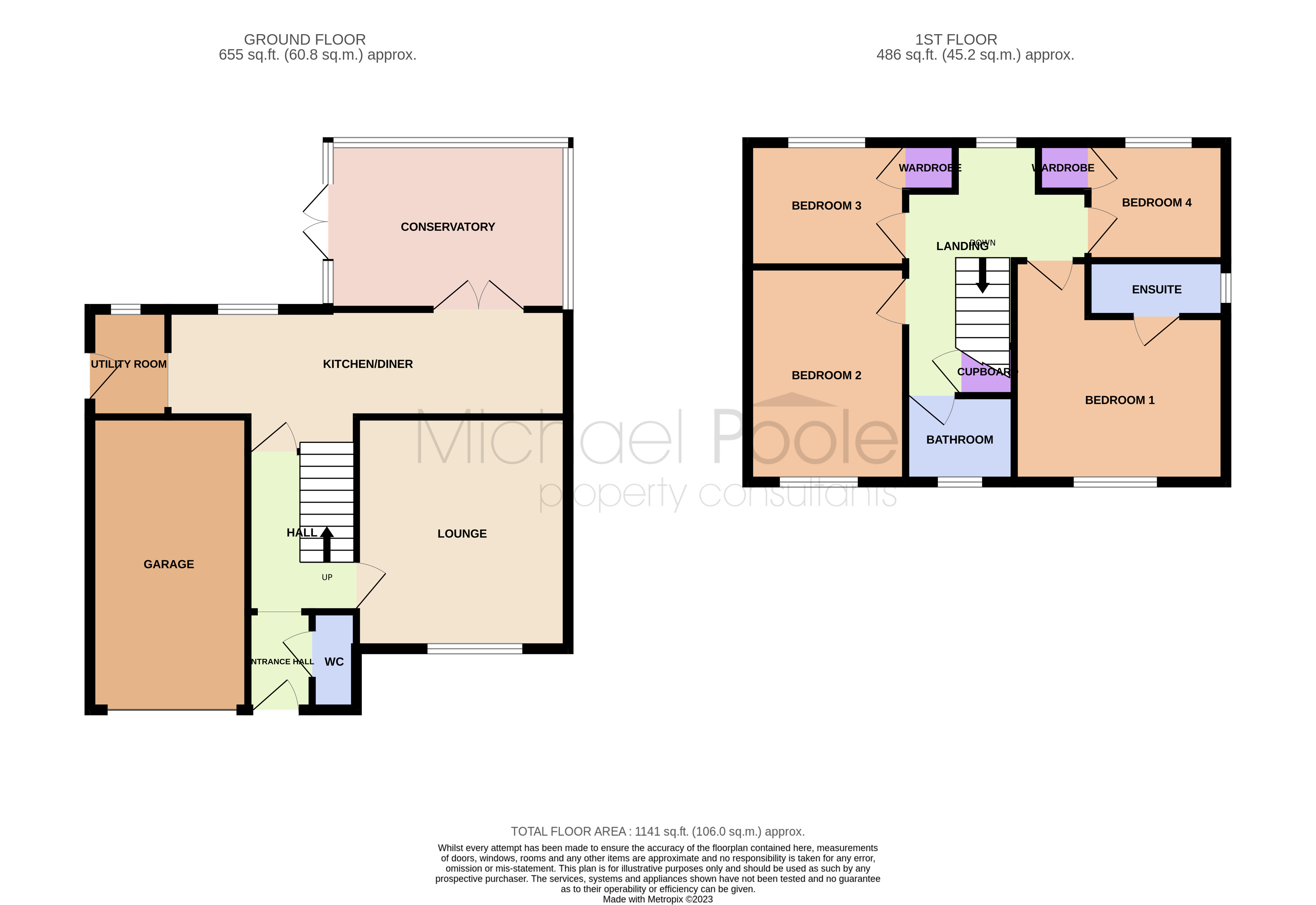 4 bed house for sale in Goldsmith Close, Billingham - Property floorplan