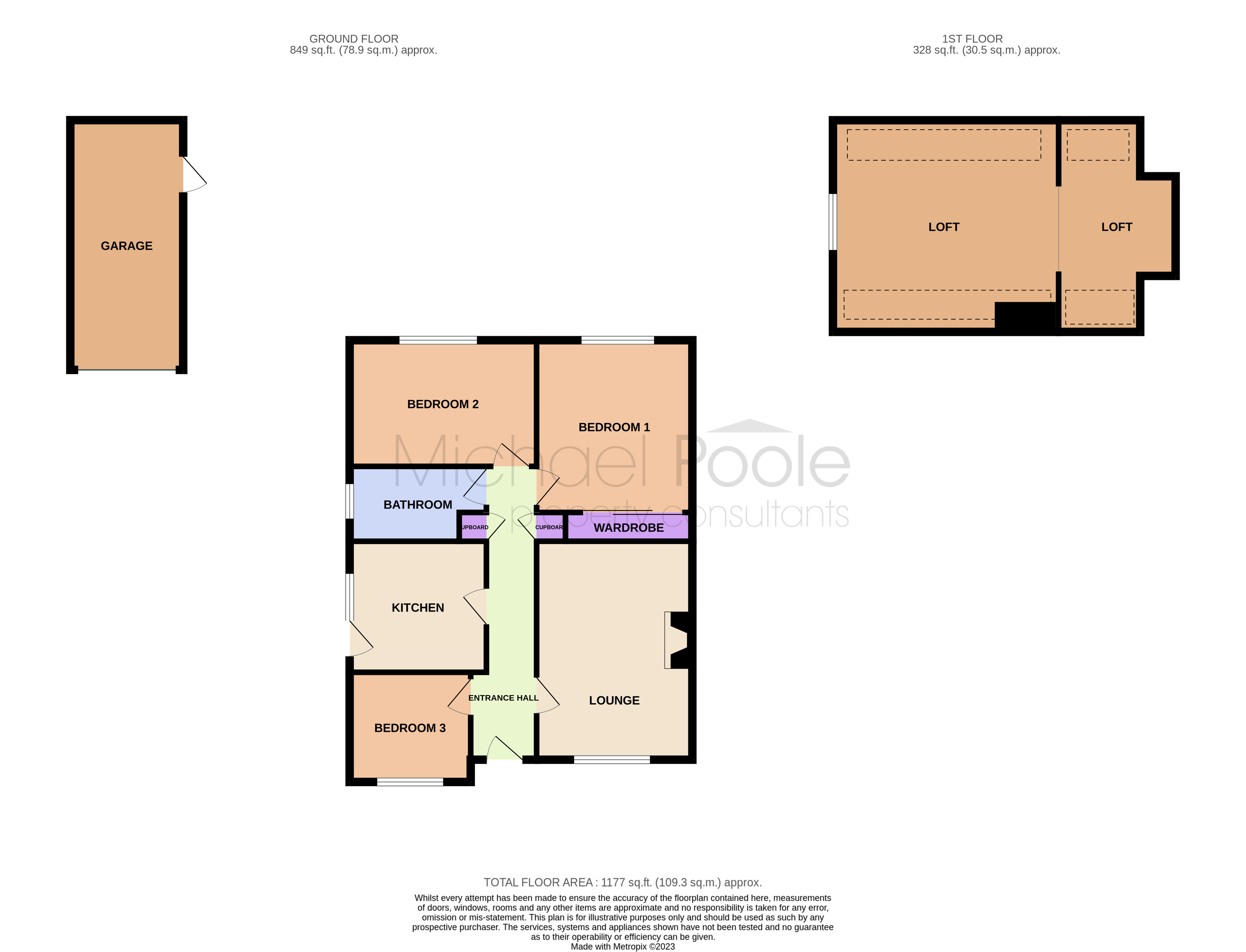 3 bed bungalow for sale in Harton Avenue, Billingham - Property floorplan