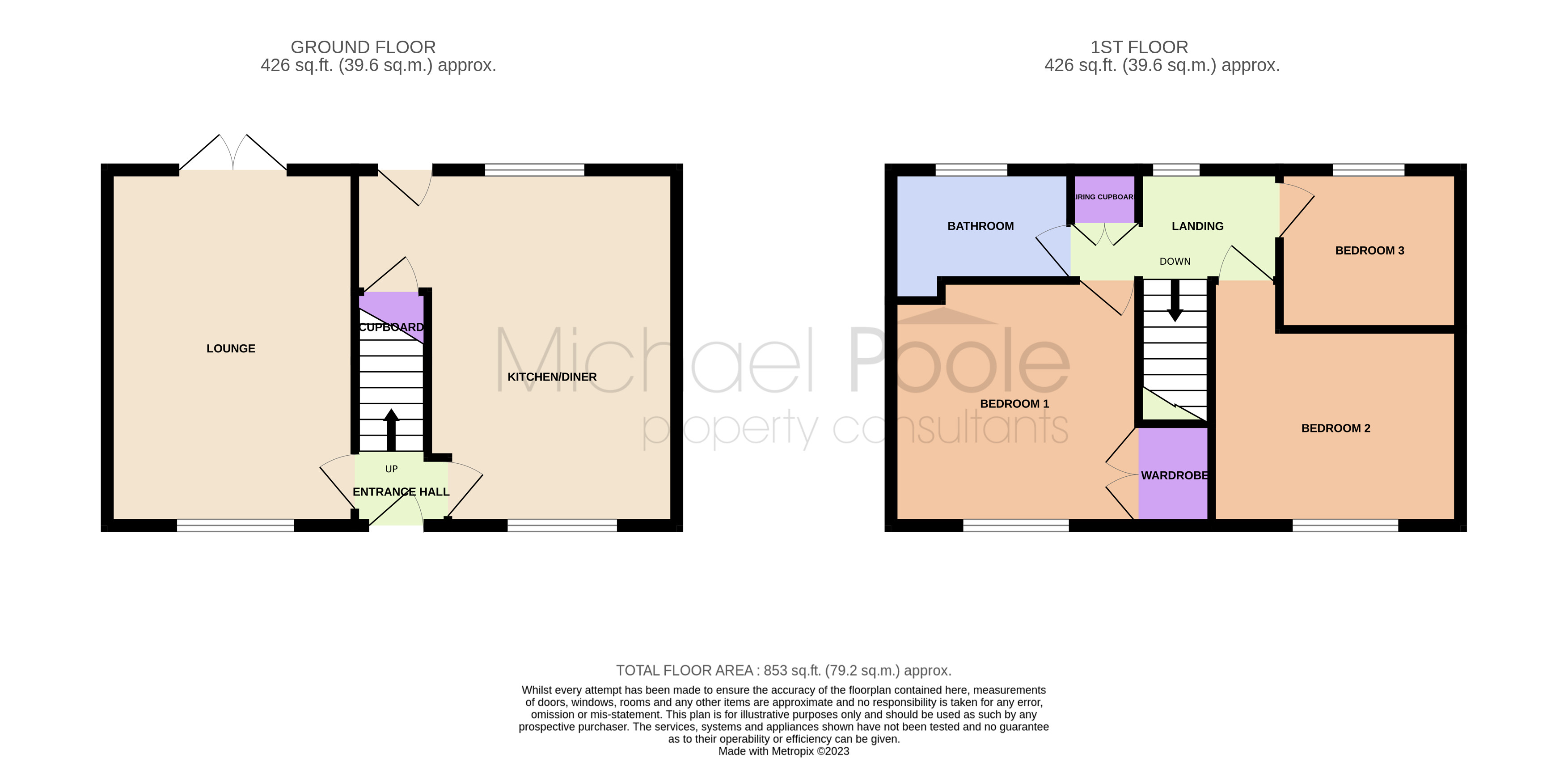 3 bed house for sale in Teesdale Avenue, Billingham - Property floorplan