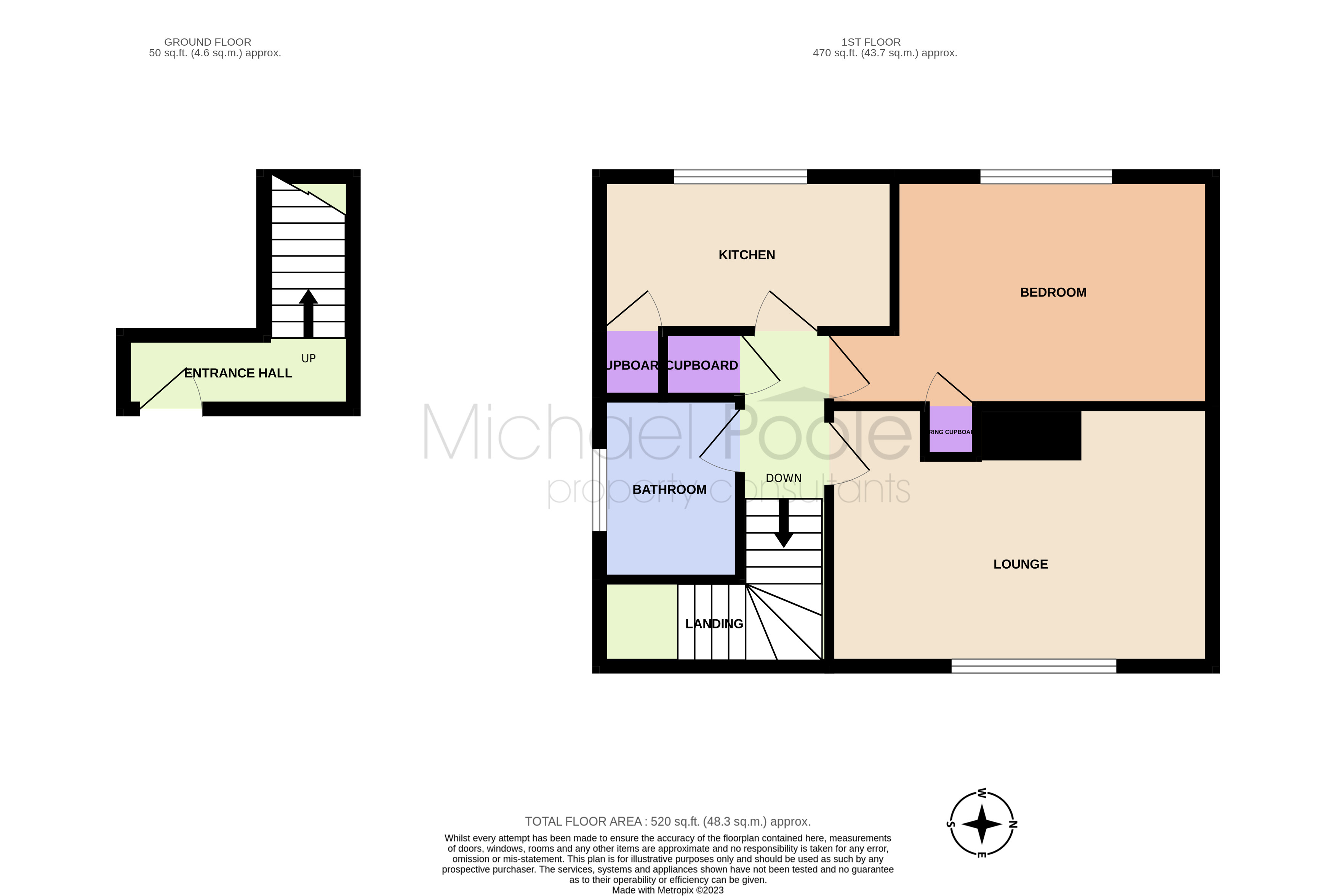 1 bed apartment for sale in Tamworth Road, Billingham - Property floorplan
