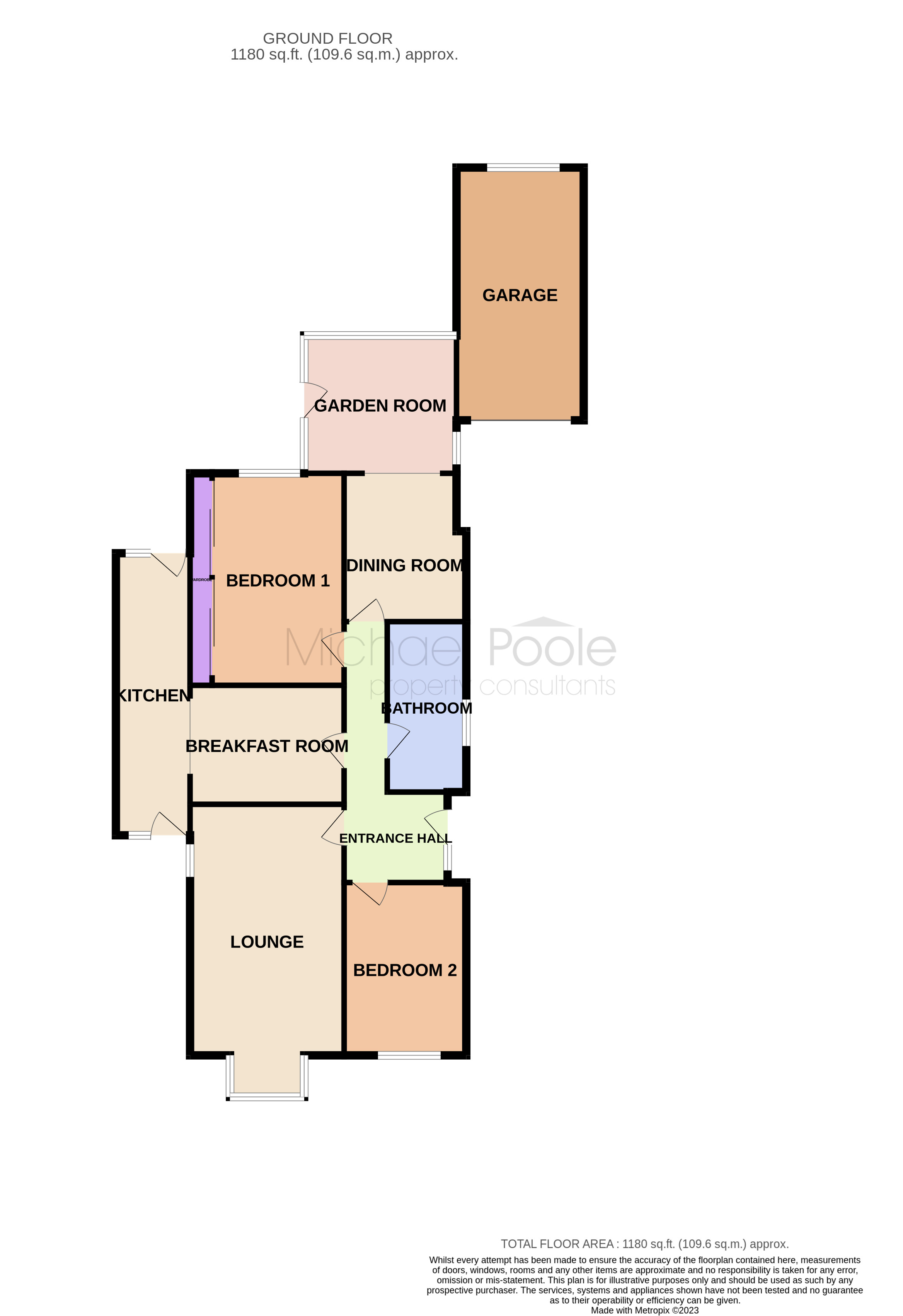 2 bed bungalow for sale in Wolviston Court, Billingham - Property floorplan