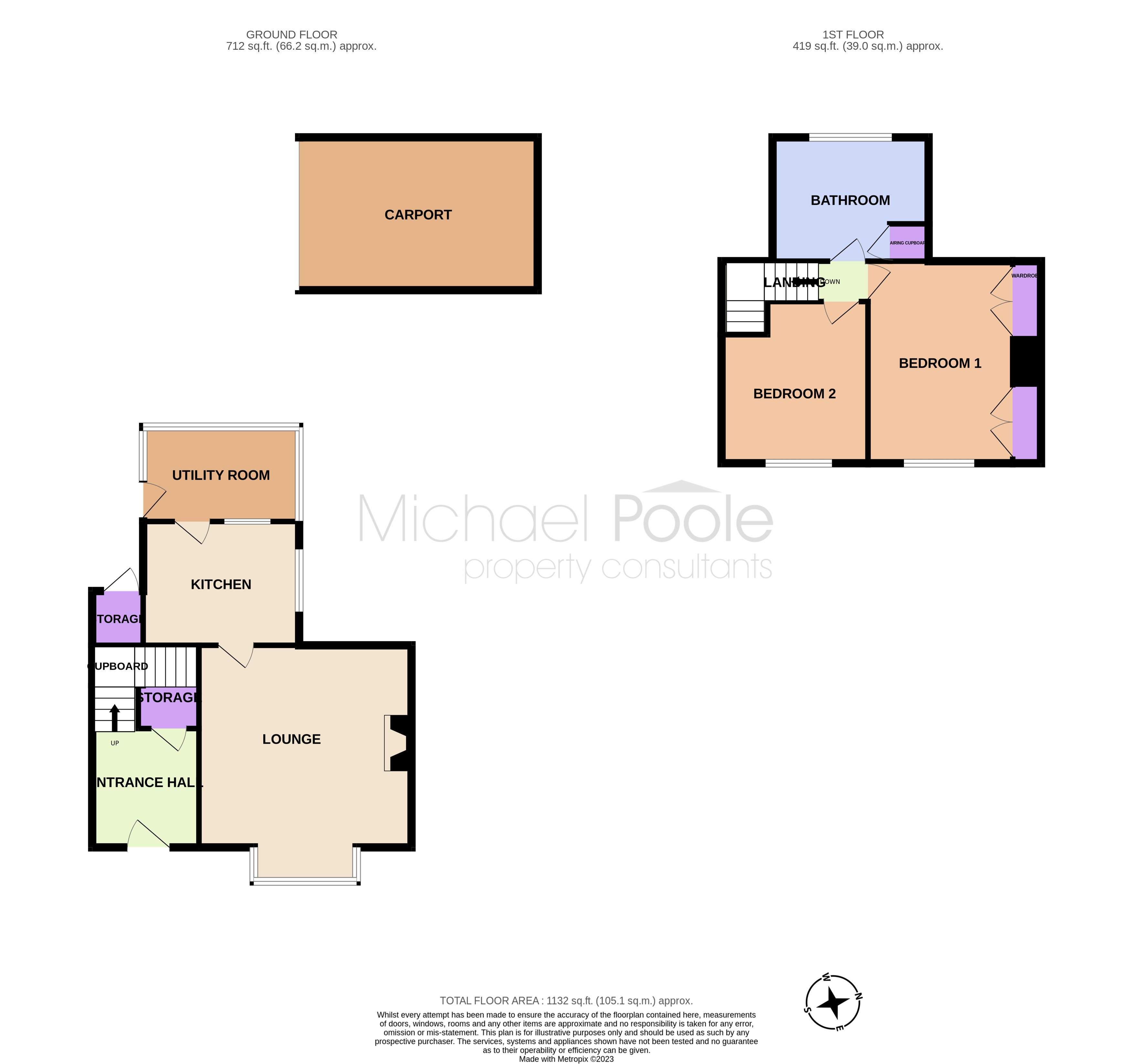 2 bed house for sale in Lax Terrace, Wolviston - Property floorplan