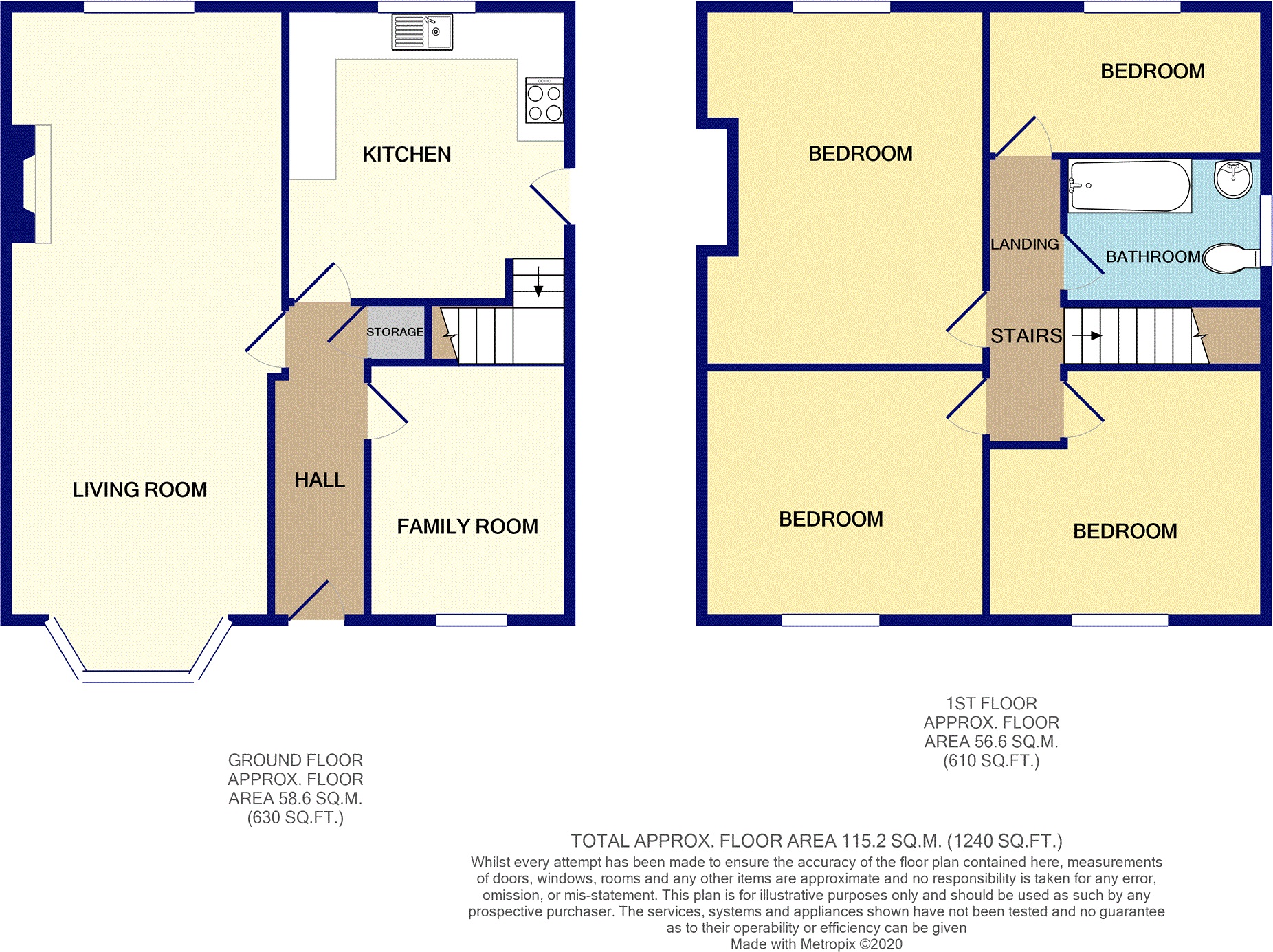 4 bed house for sale in Wolviston Court, Billingham - Property floorplan
