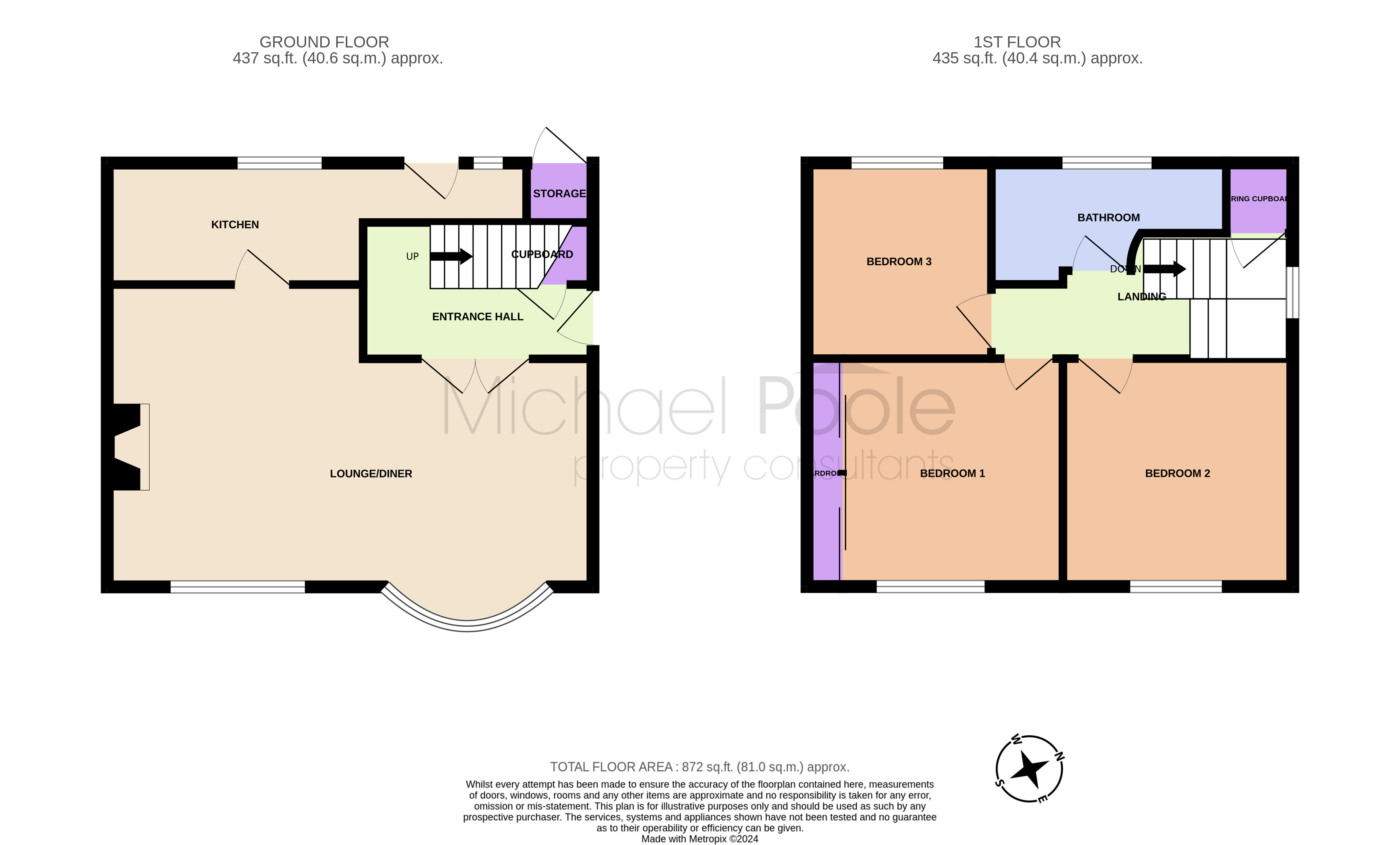 3 bed house for sale in Rydal Avenue, Billingham - Property floorplan