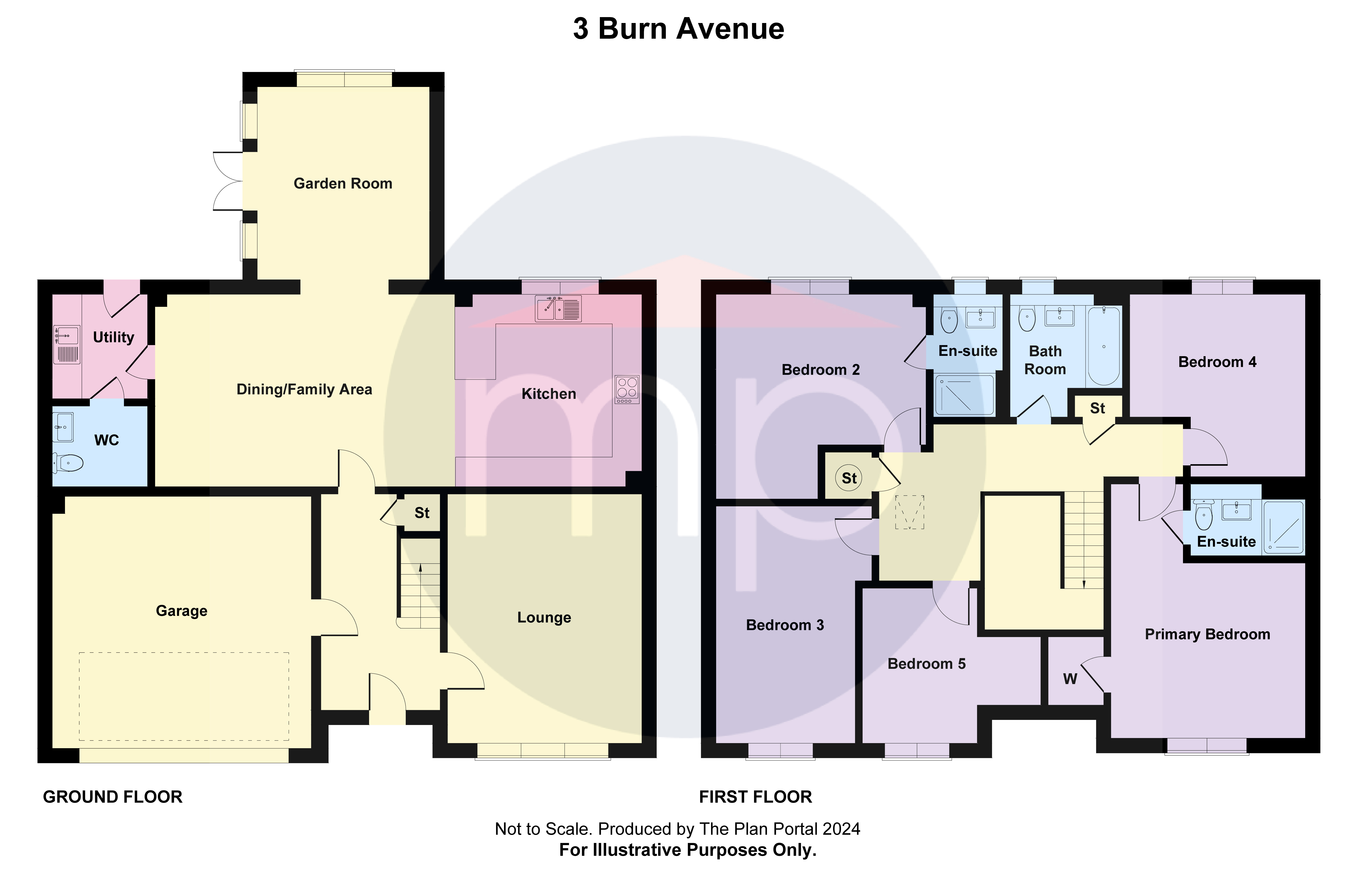 5 bed house for sale - Property floorplan