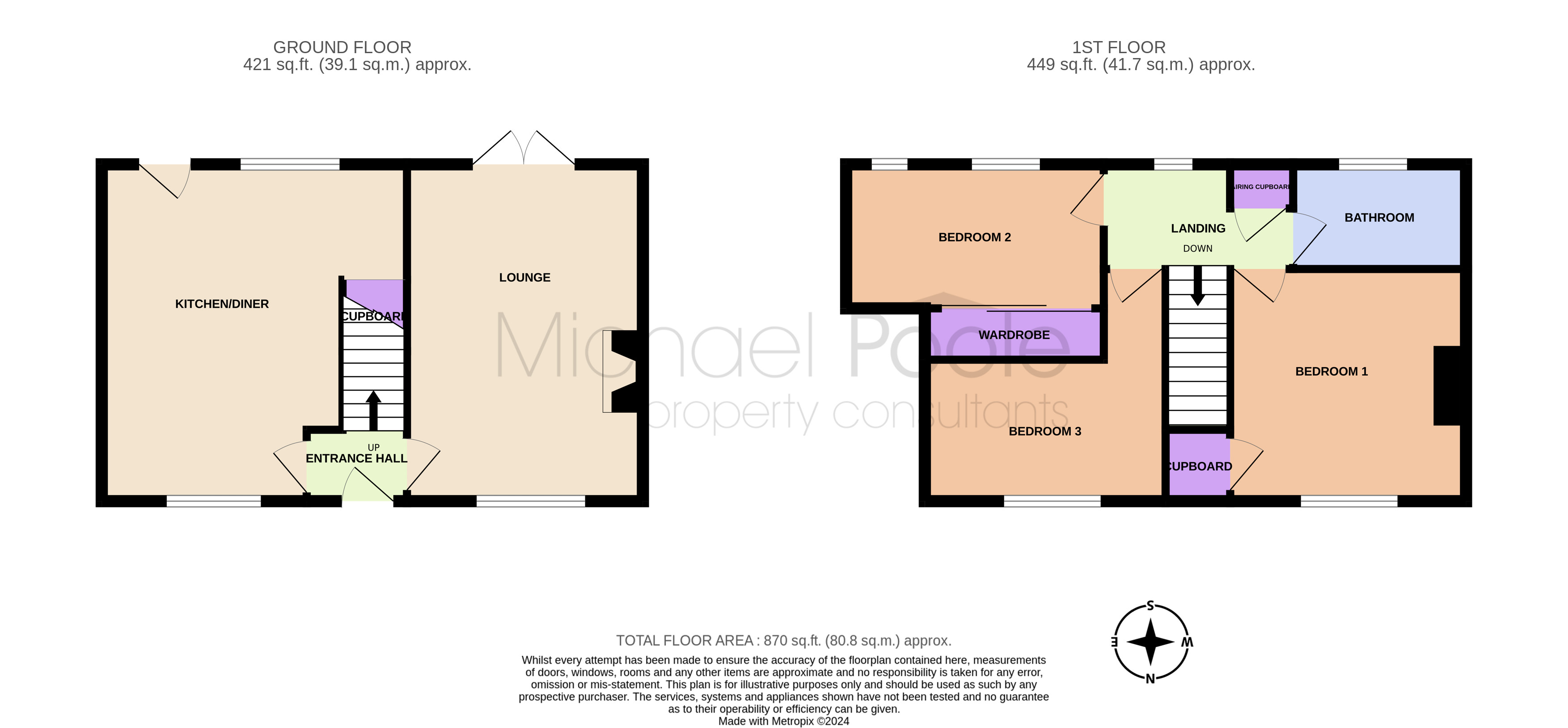 3 bed house for sale in Stokesley Crescent, Billingham - Property floorplan