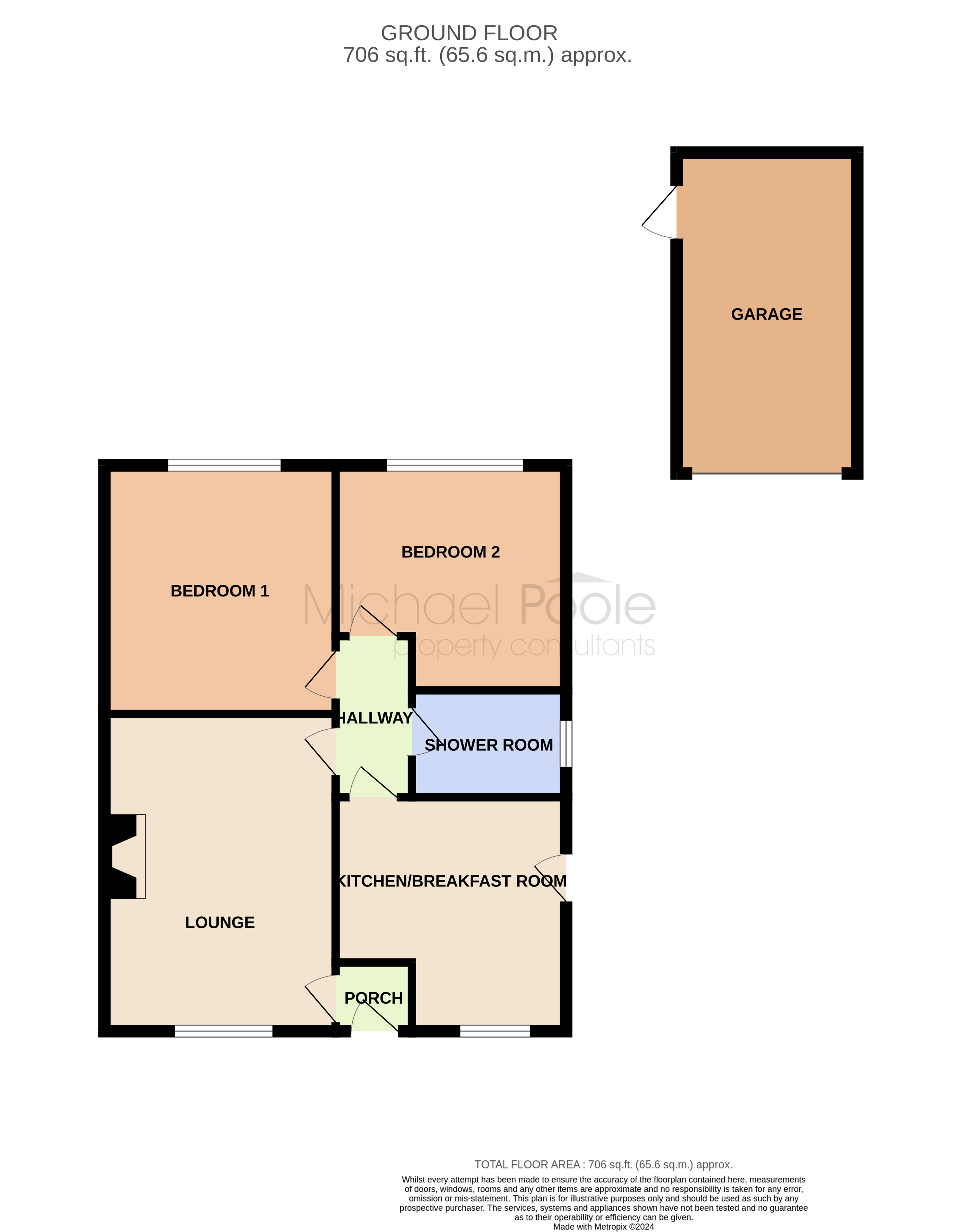 2 bed bungalow for sale in Wolviston Court, Billingham - Property floorplan