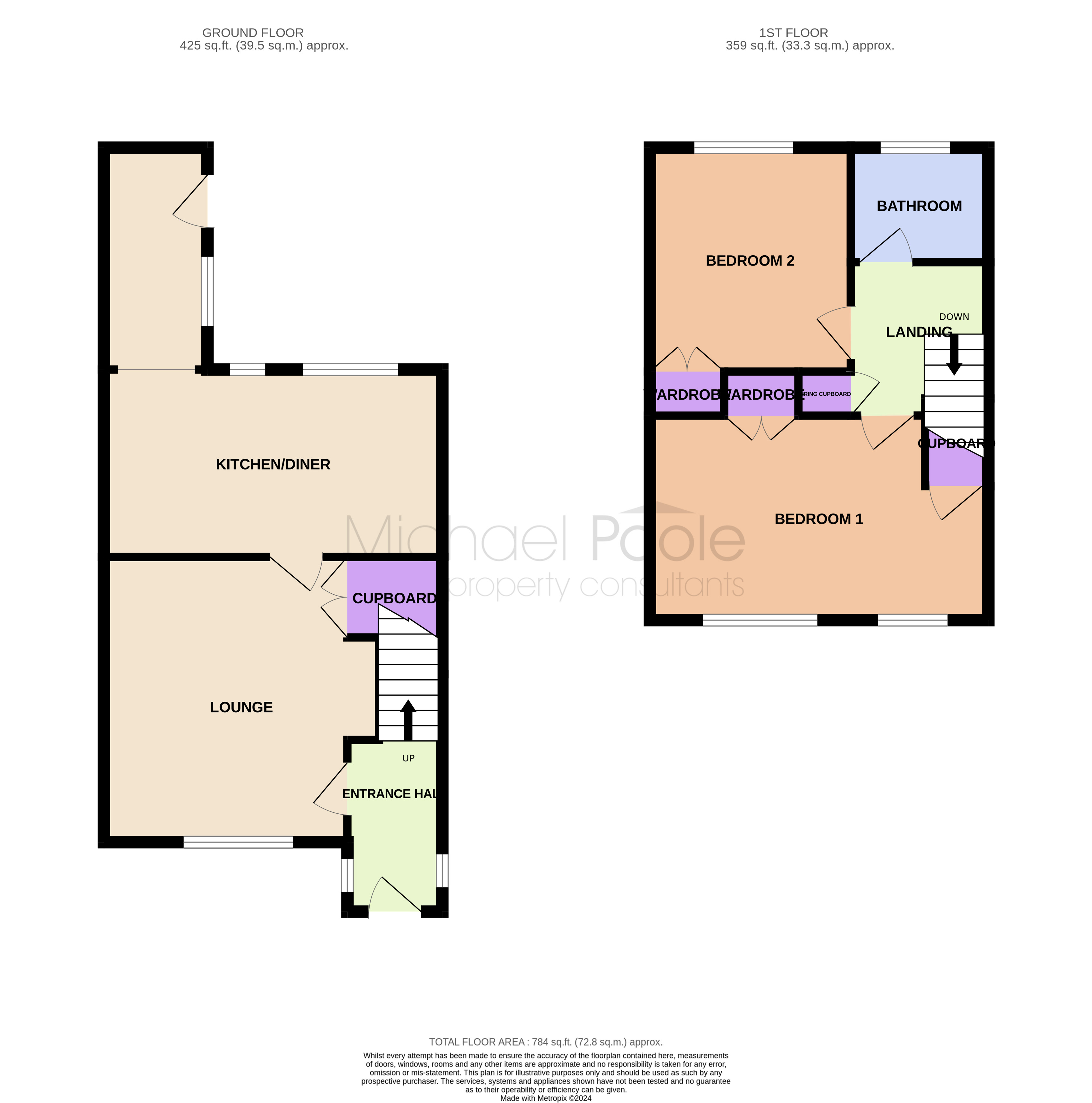 2 bed house for sale in Cheshire Road, Norton - Property floorplan