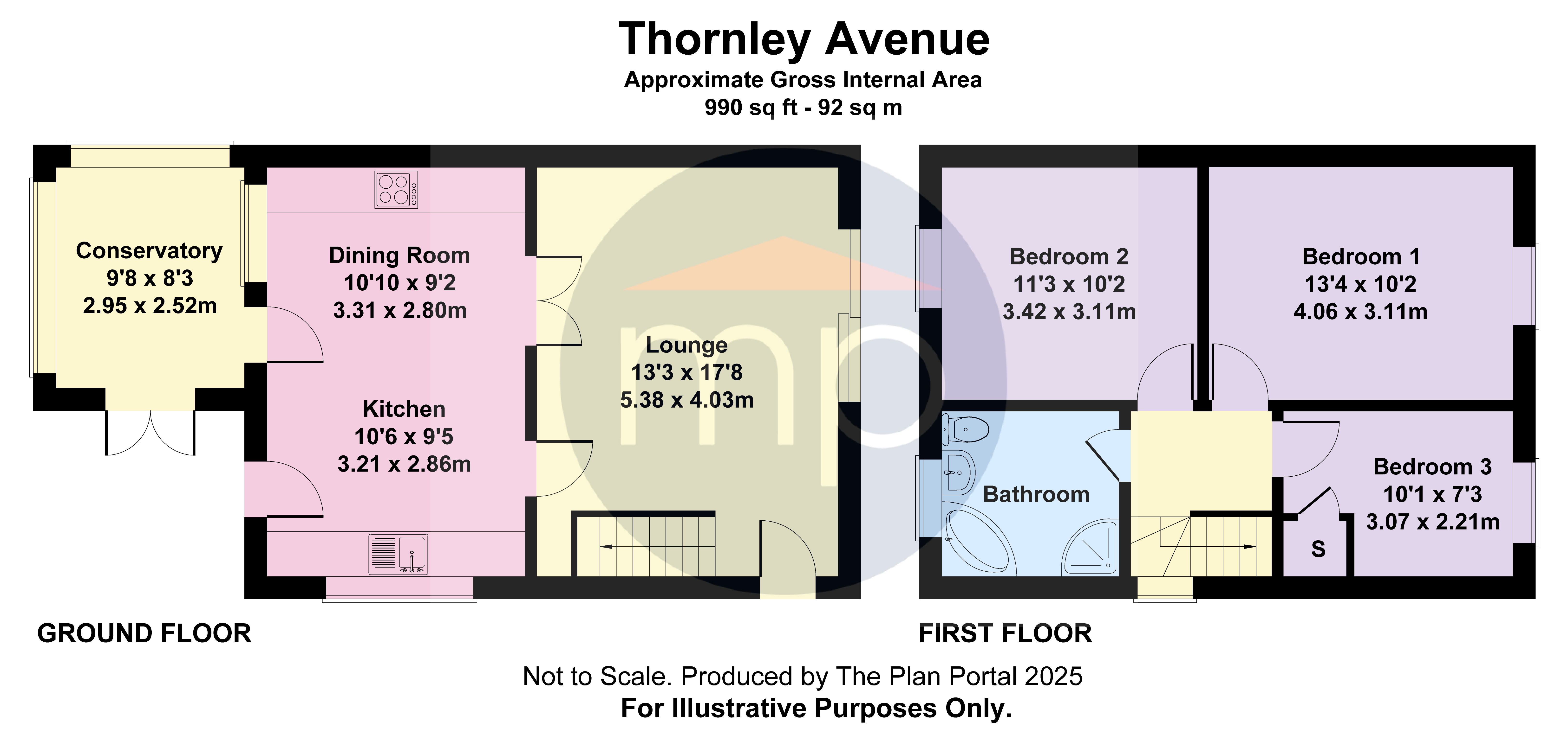3 bed detached house for sale in Thornley Avenue, Billingham - Property floorplan