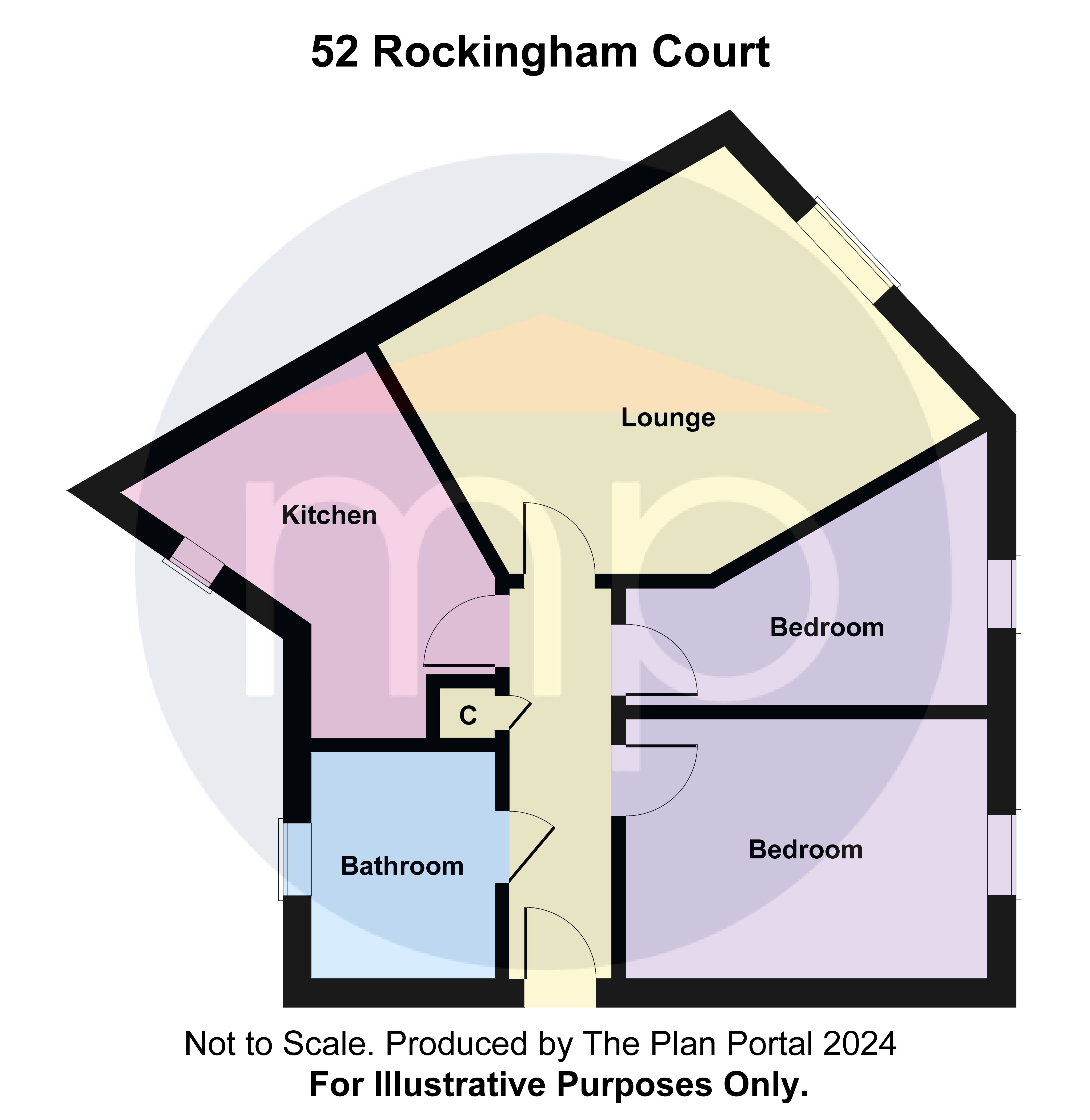 2 bed apartment for sale in Rockingham Court, Acklam - Property floorplan