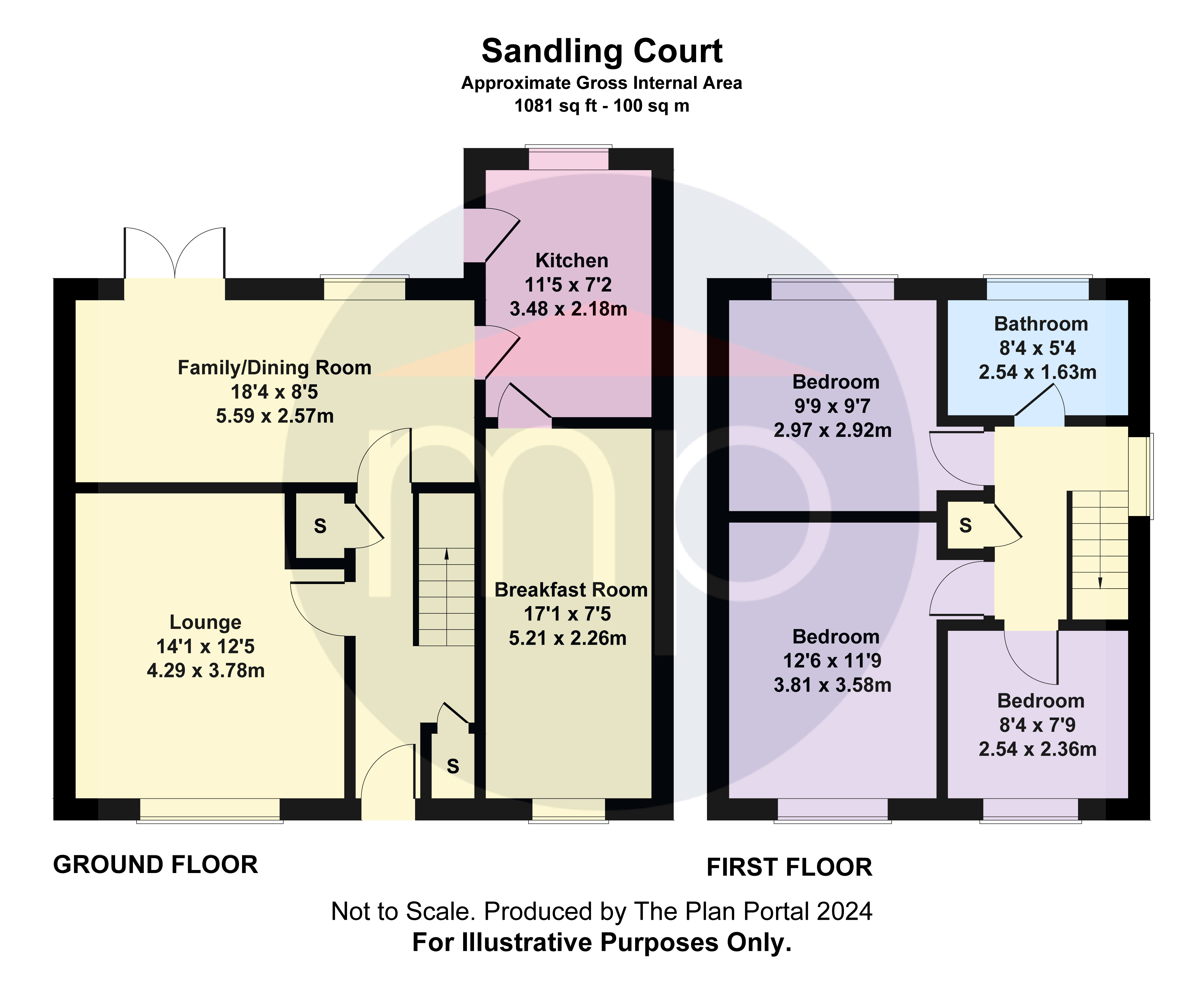 3 bed house for sale in Sandling Court, Marton - Property floorplan