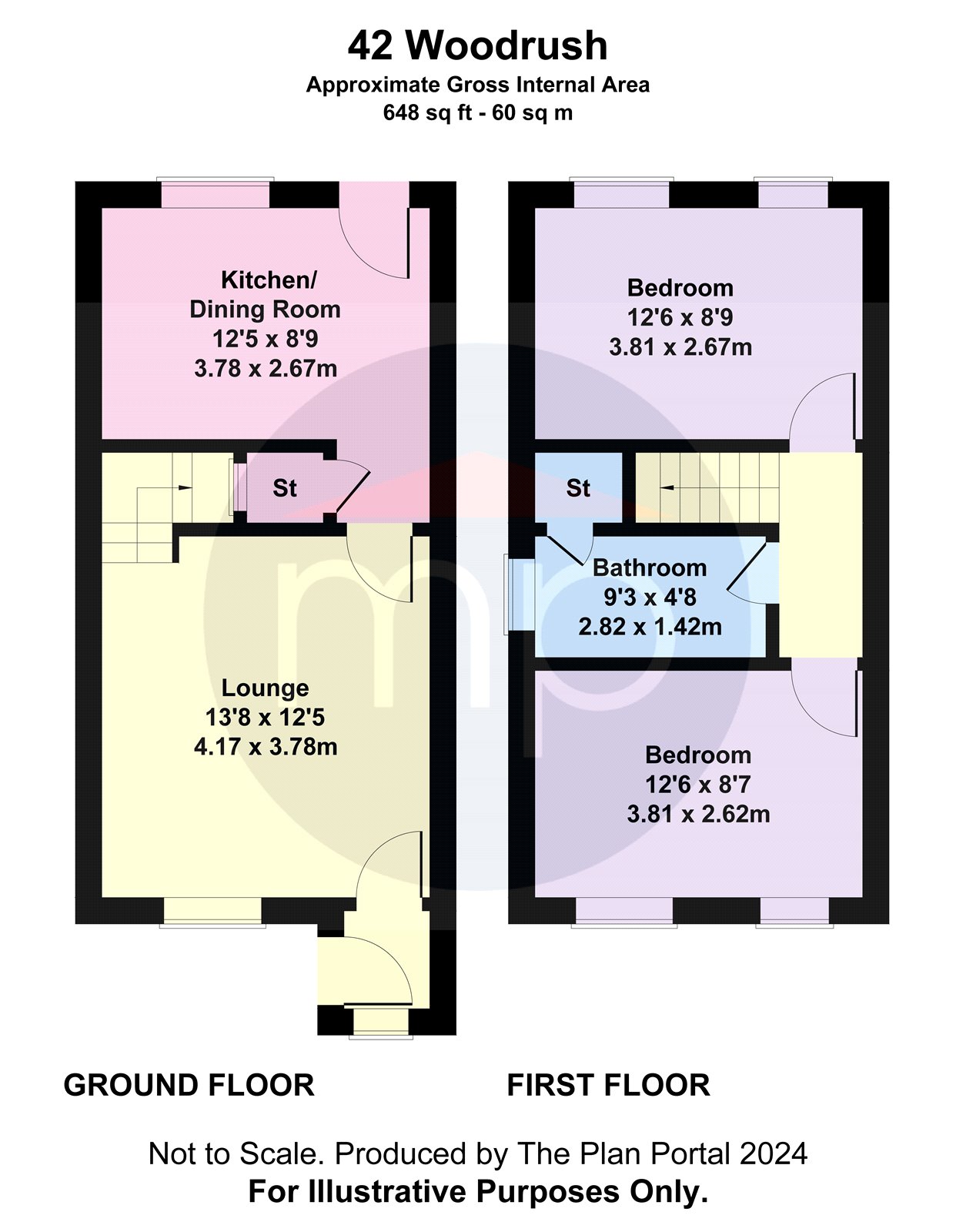 2 bed house for sale in Woodrush, Coulby Newham - Property floorplan