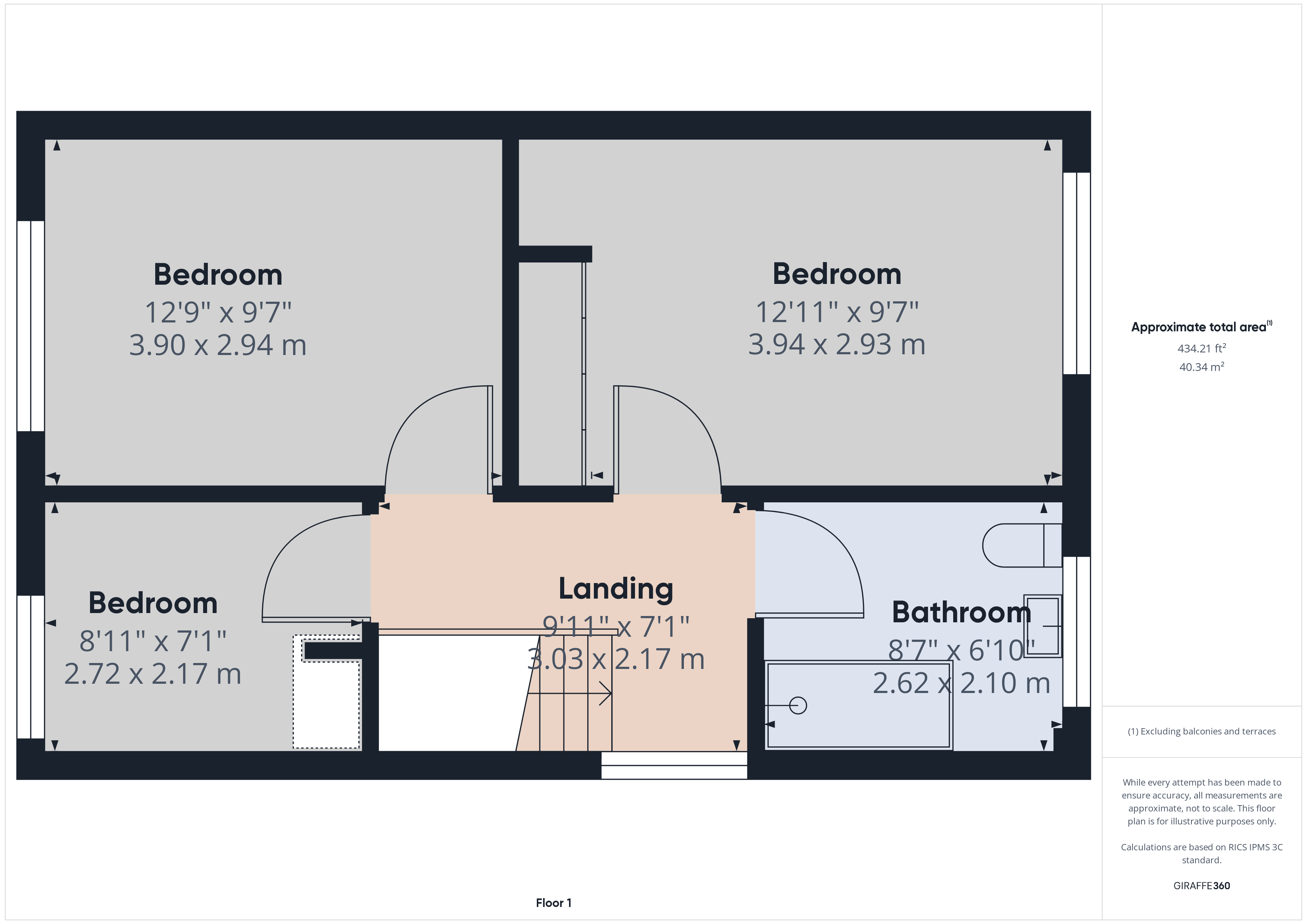 3 bed semi-detached house for sale in Pytchley Road, Guisborough - Property floorplan
