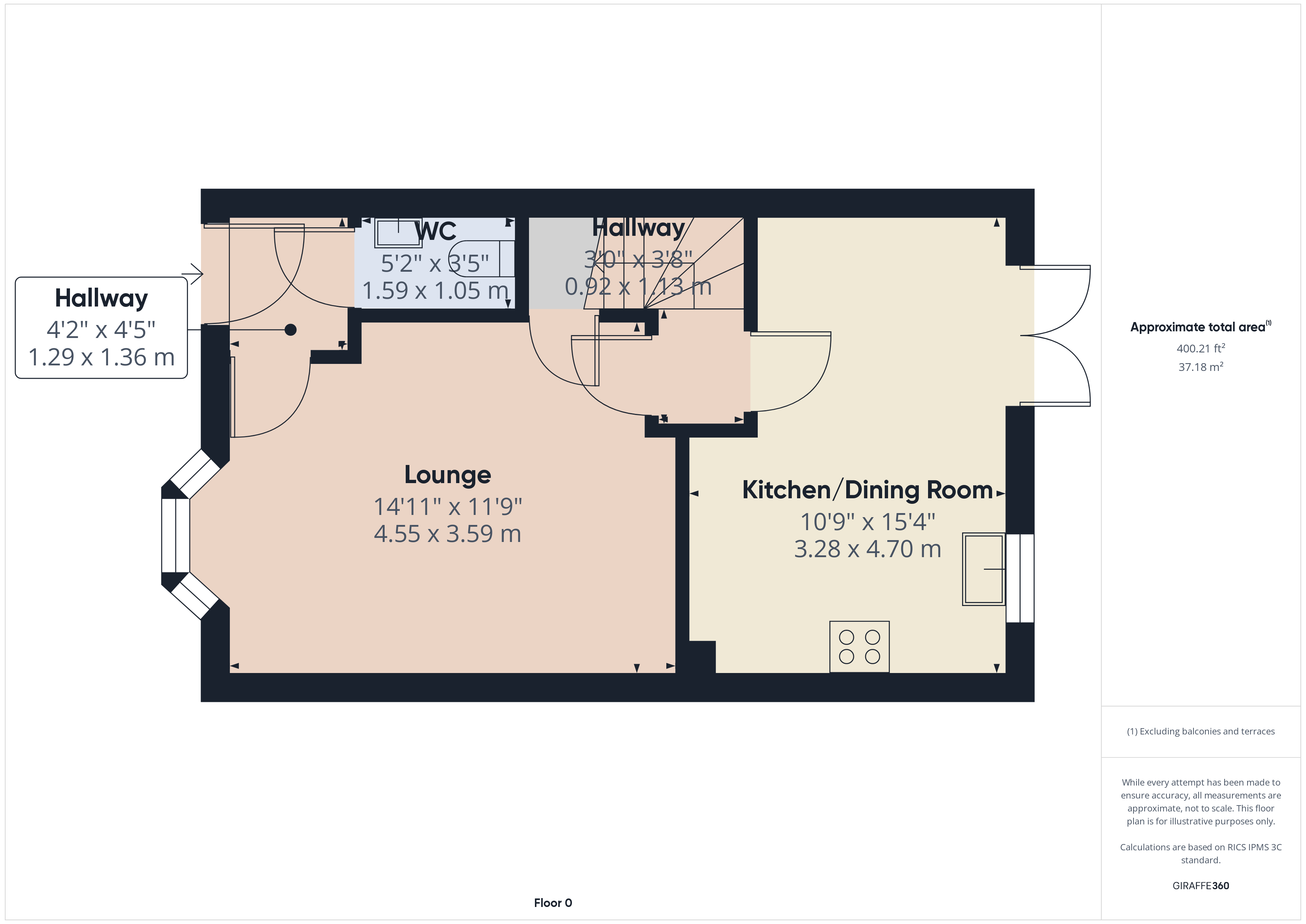 3 bed semi-detached house for sale in Nightingale Drive, Whitby - Property floorplan
