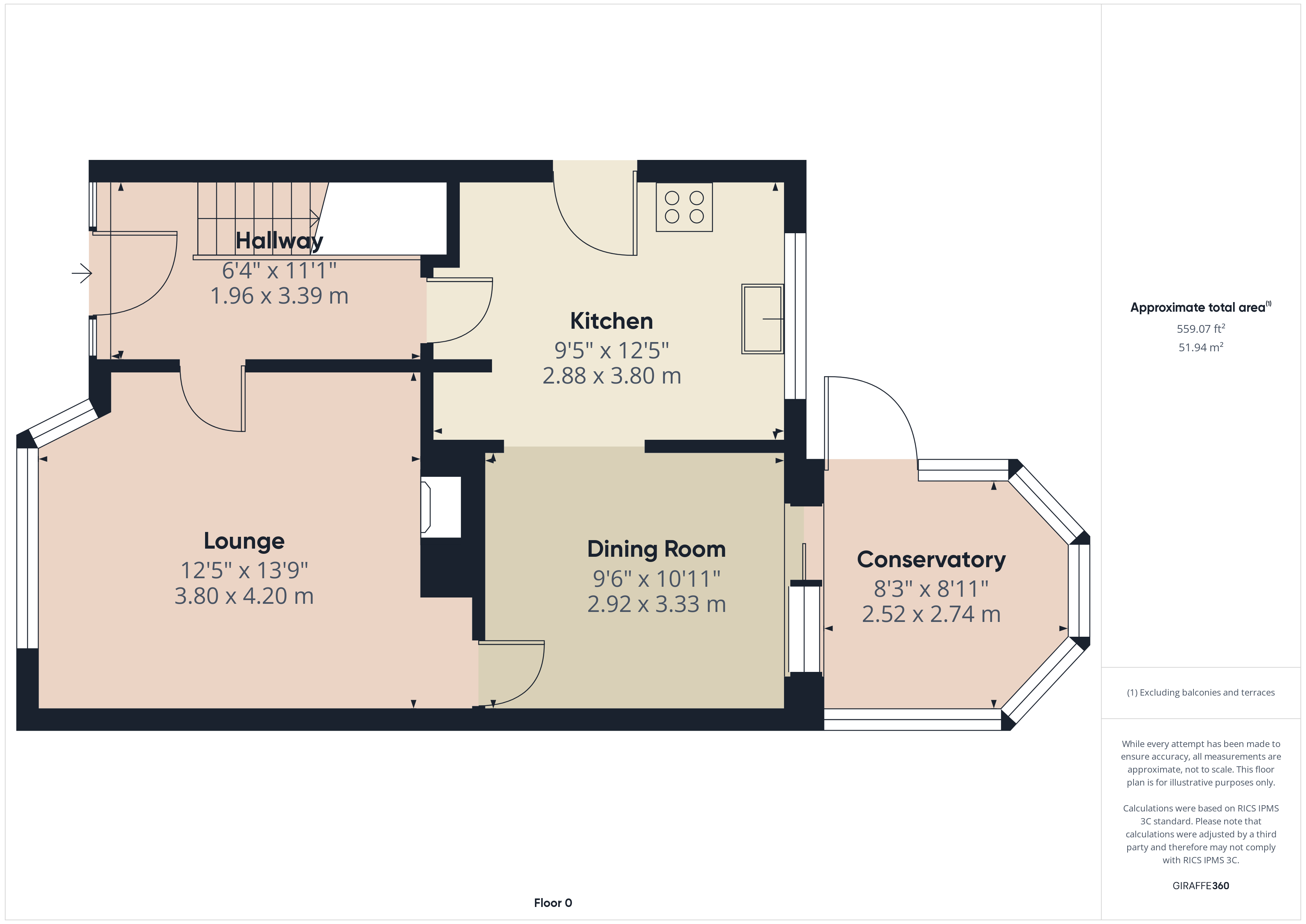 3 bed semi-detached house for sale in Marshall Drive, Brotton - Property floorplan