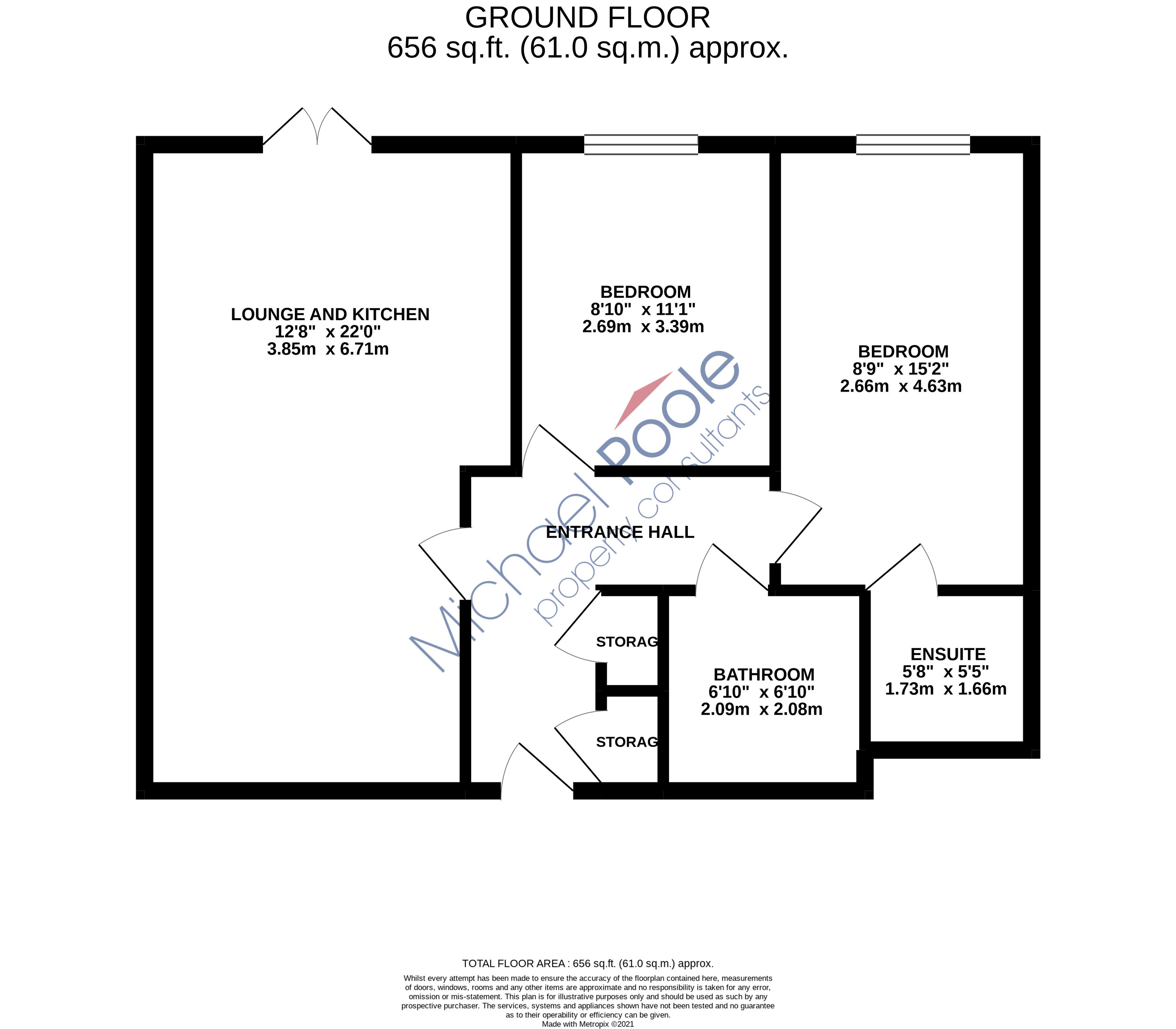 2 bed apartment for sale in Martinet Road, Thornaby - Property floorplan