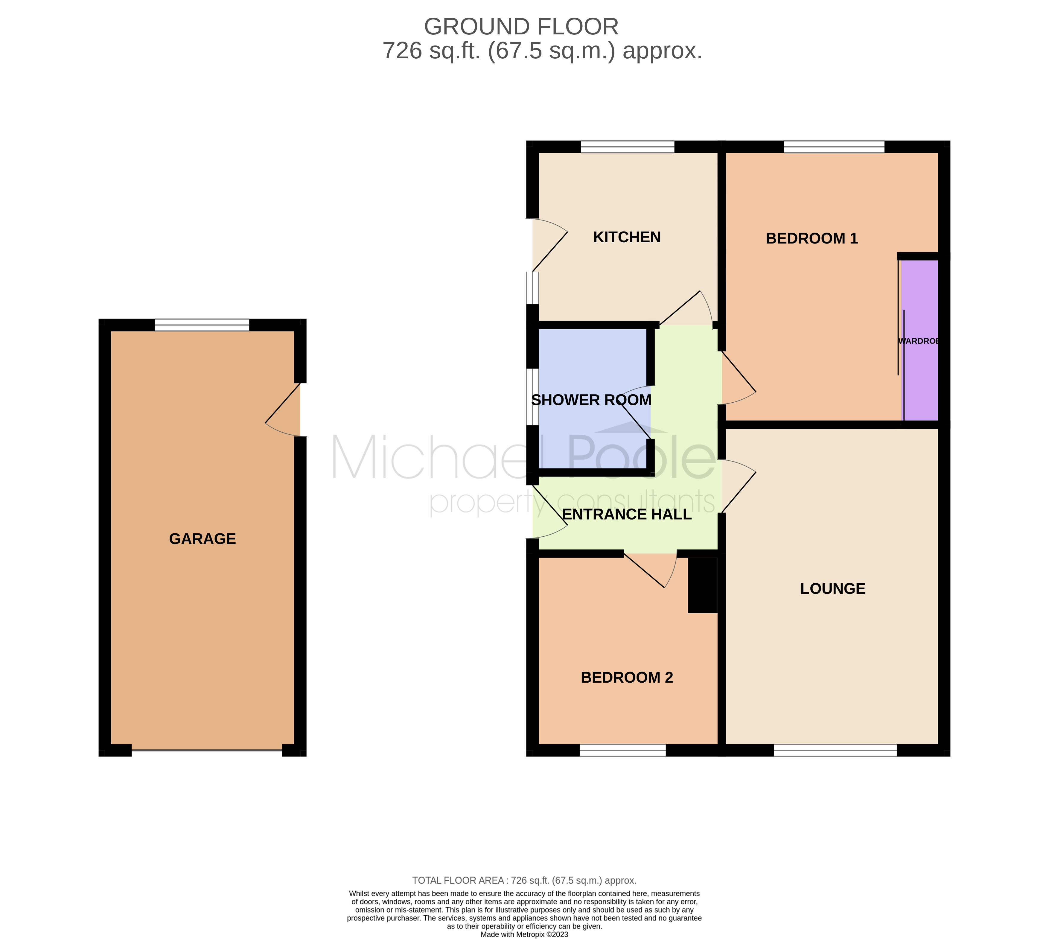 2 bed bungalow for sale in Cayton Drive, Thornaby - Property floorplan