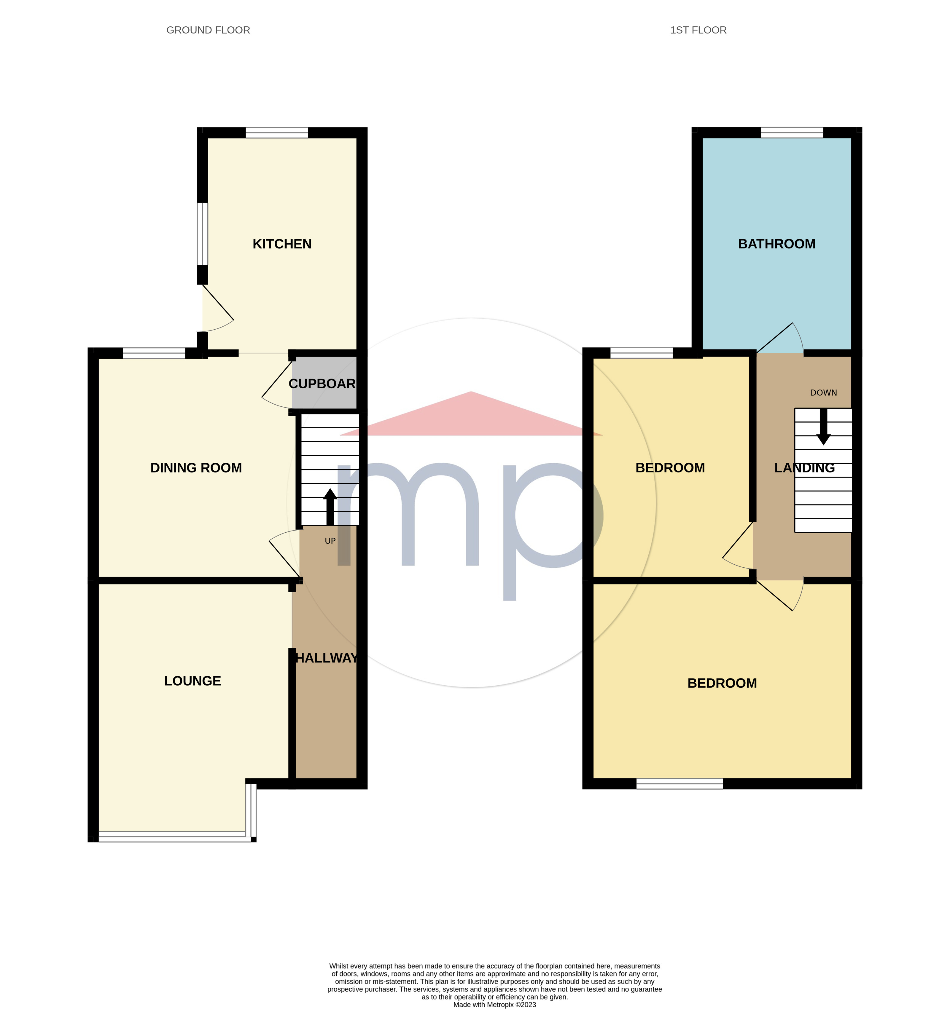 2 bed house for sale - Property floorplan