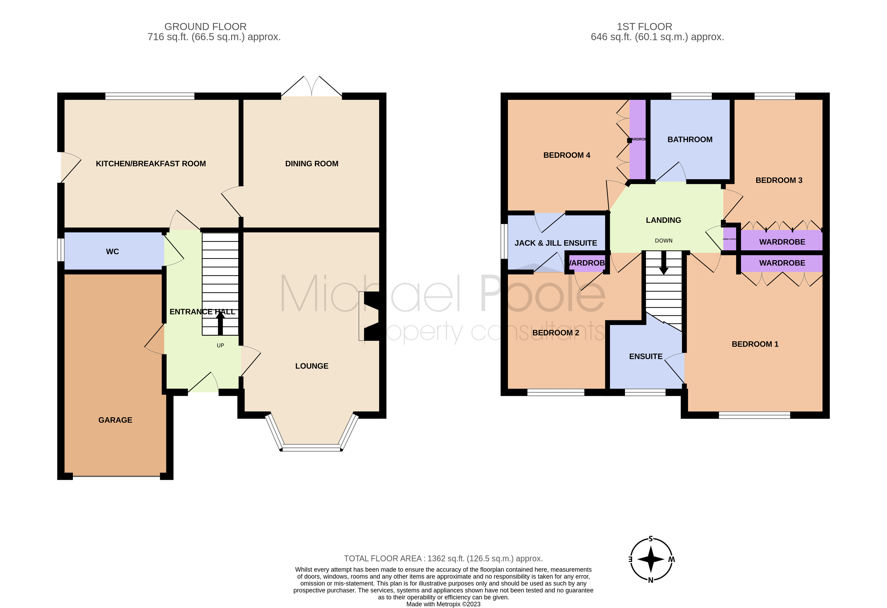 4 bed house for sale in Bowood Close, Ingleby Barwick - Property floorplan