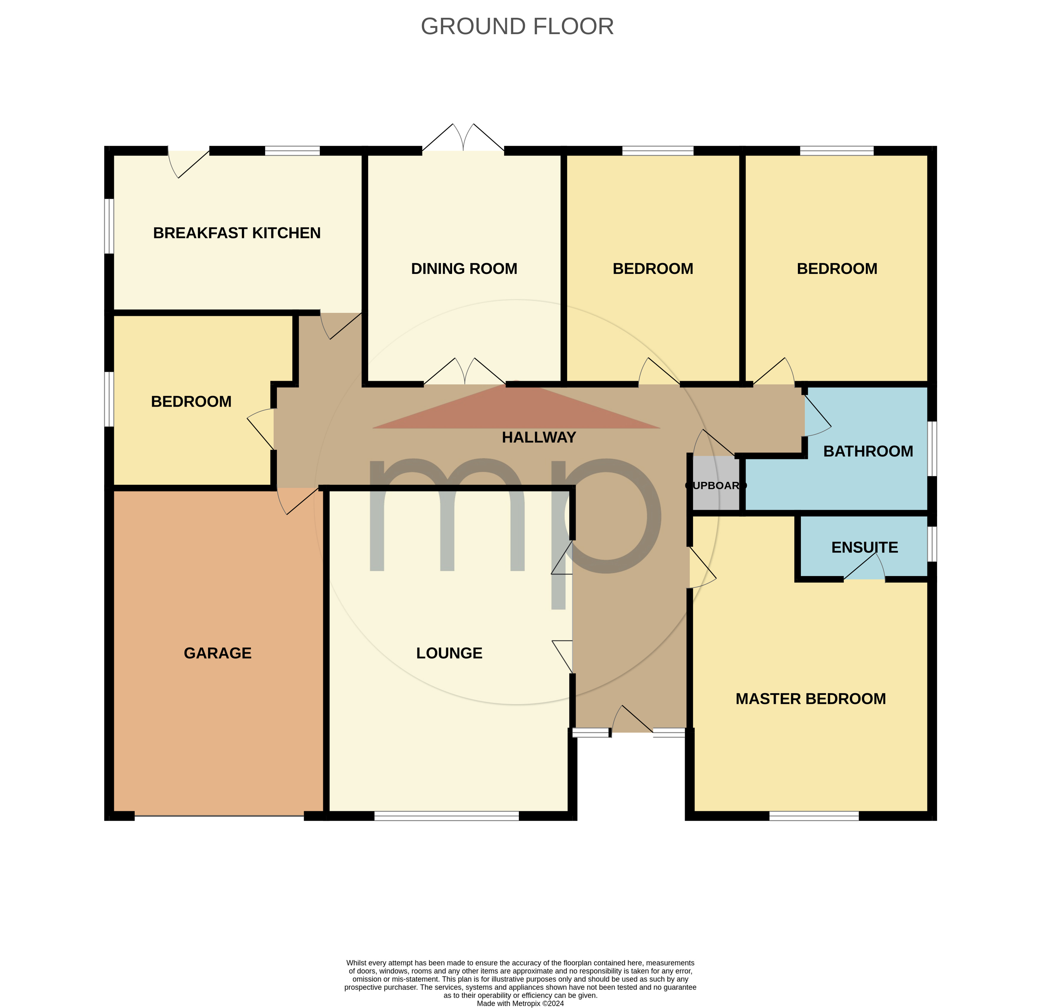 4 bed detached bungalow for sale in Felbrigg Lane, Ingleby Barwick - Property floorplan