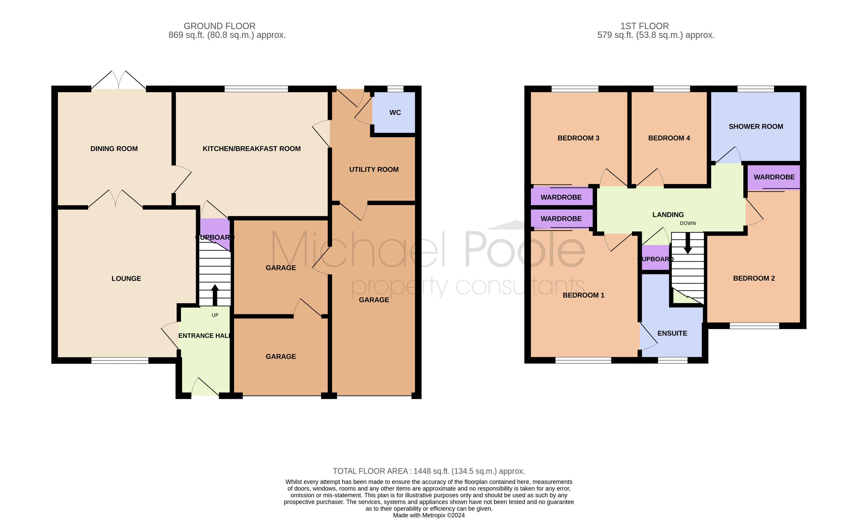 4 bed house for sale in Bunting Close, Ingleby Barwick - Property floorplan