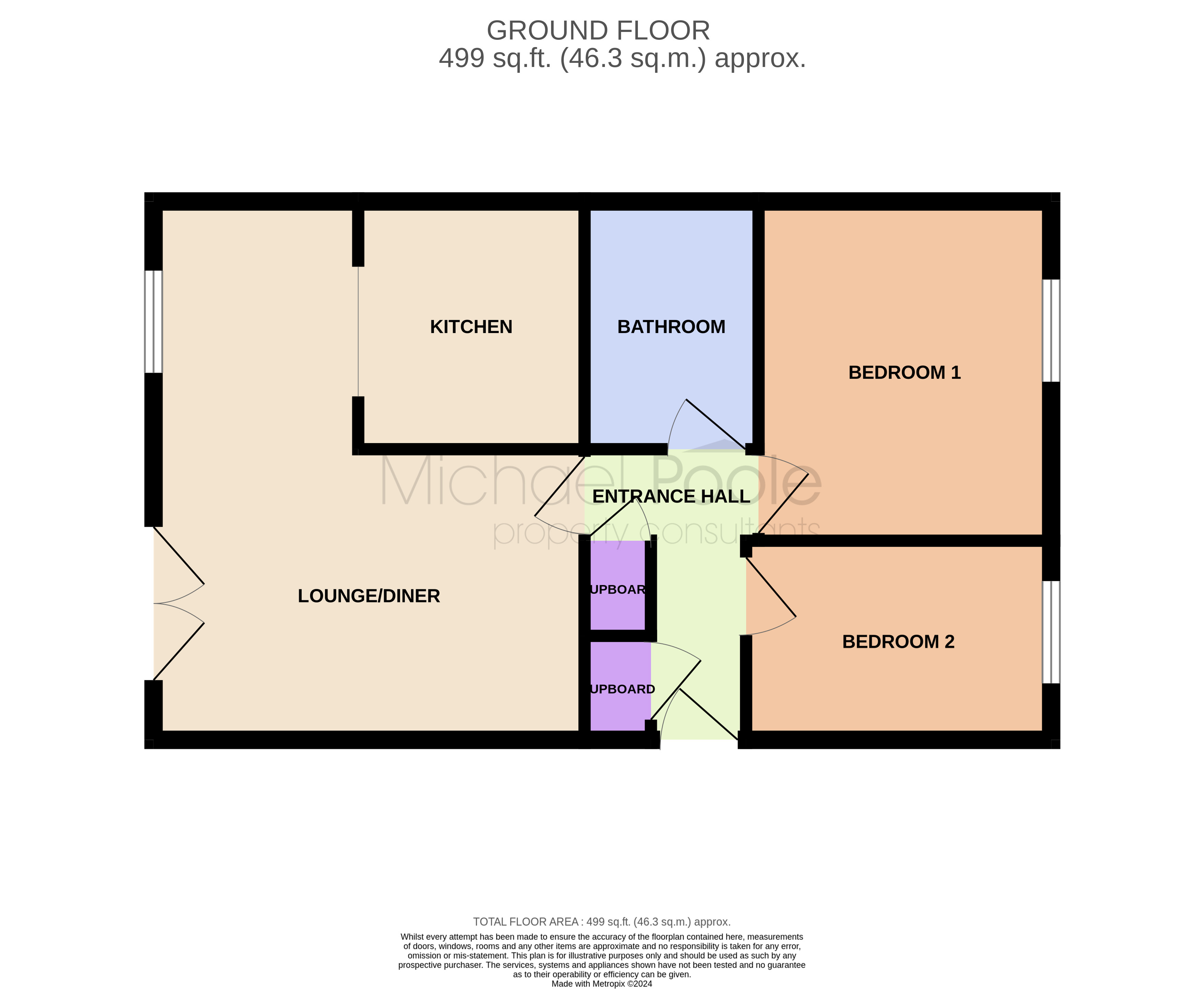 2 bed apartment for sale in Trinity Mews, Thornaby - Property floorplan