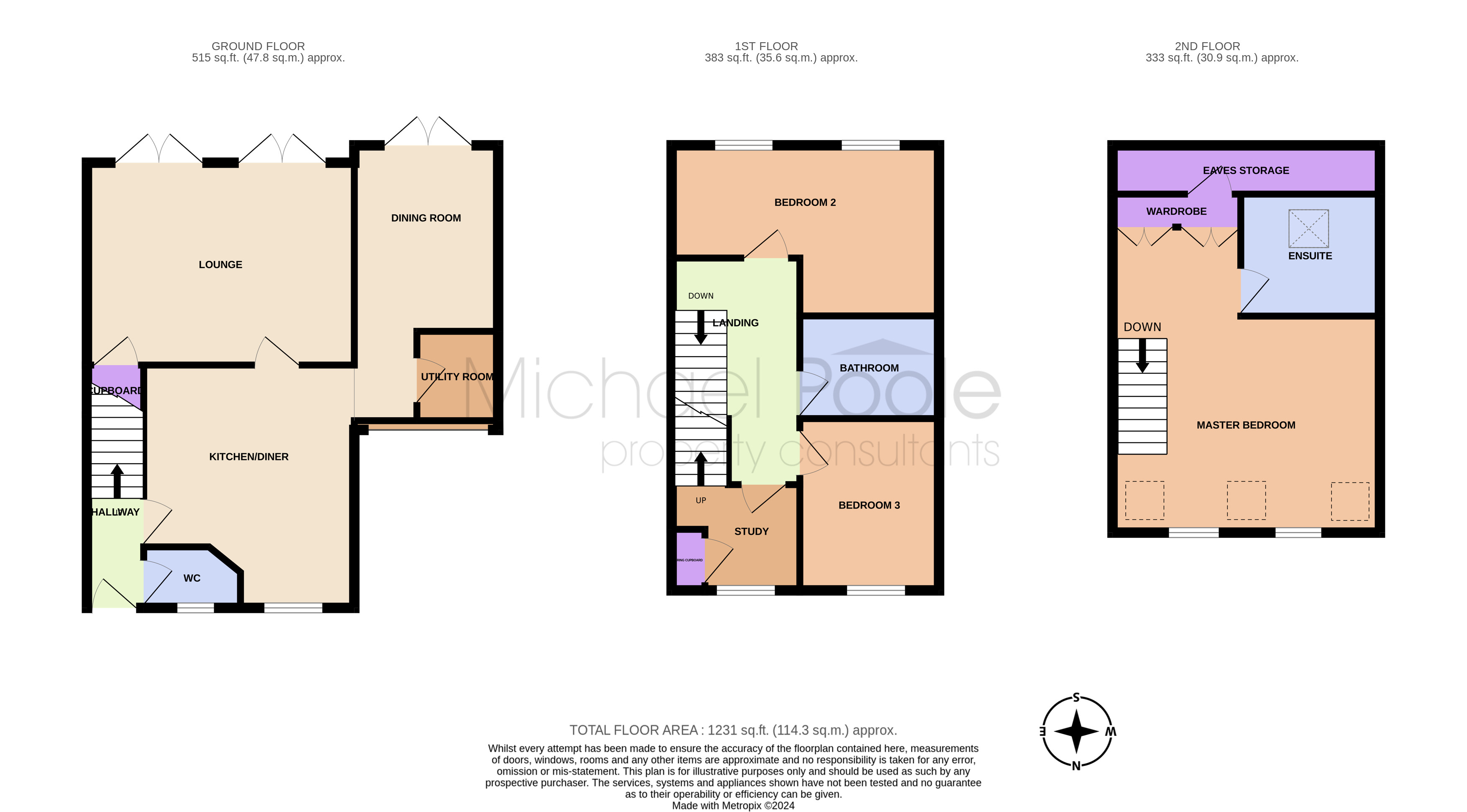 3 bed house for sale in Lindisfarne Avenue, Thornaby - Property floorplan