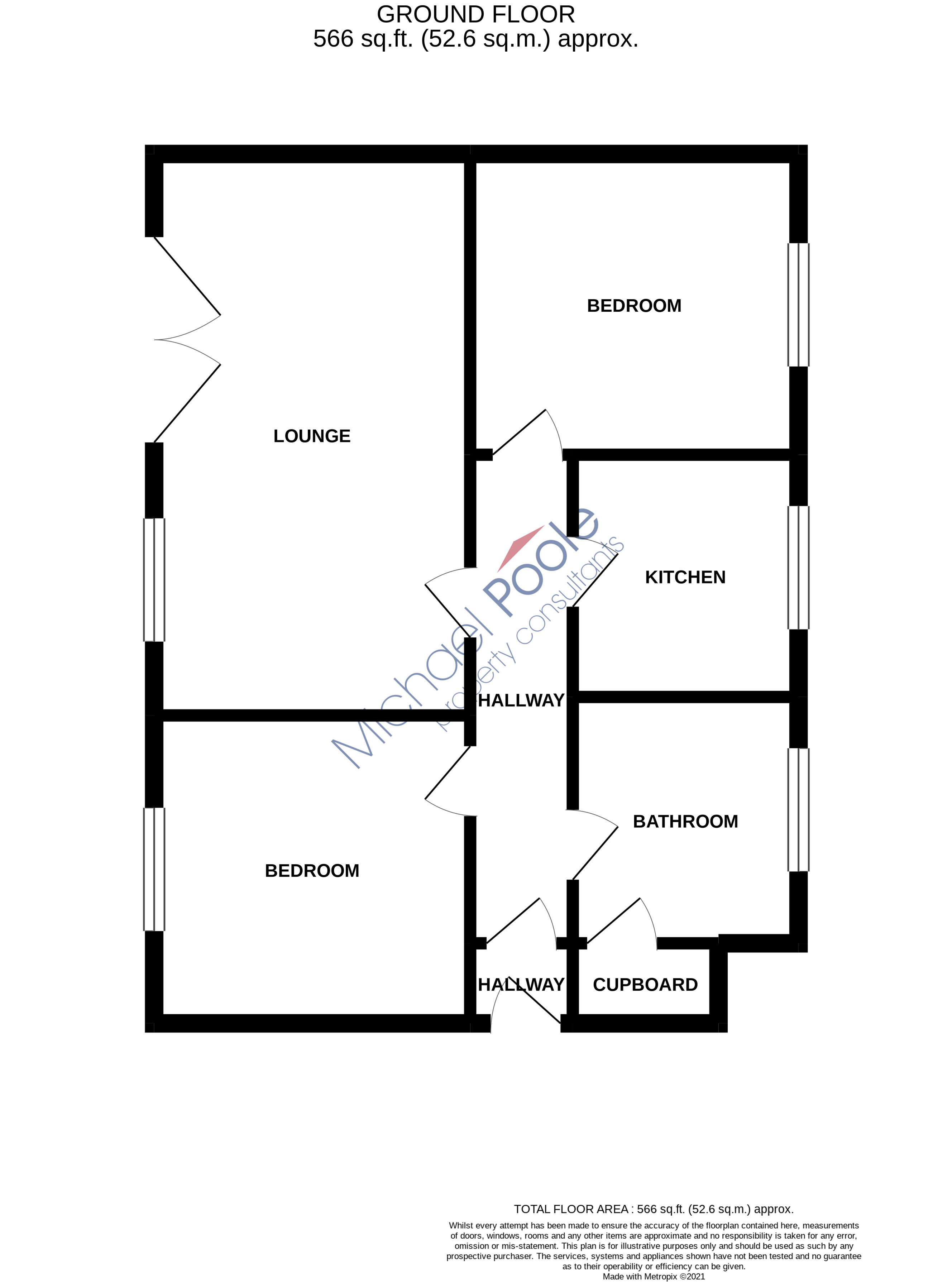 2 bed apartment to rent - Property floorplan