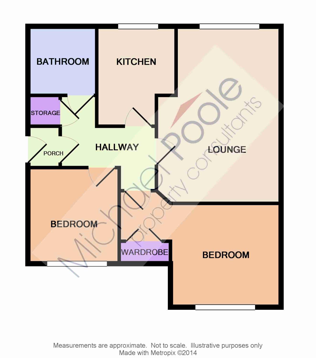 2 bed apartment to rent in The Wickets, Marton - Property floorplan