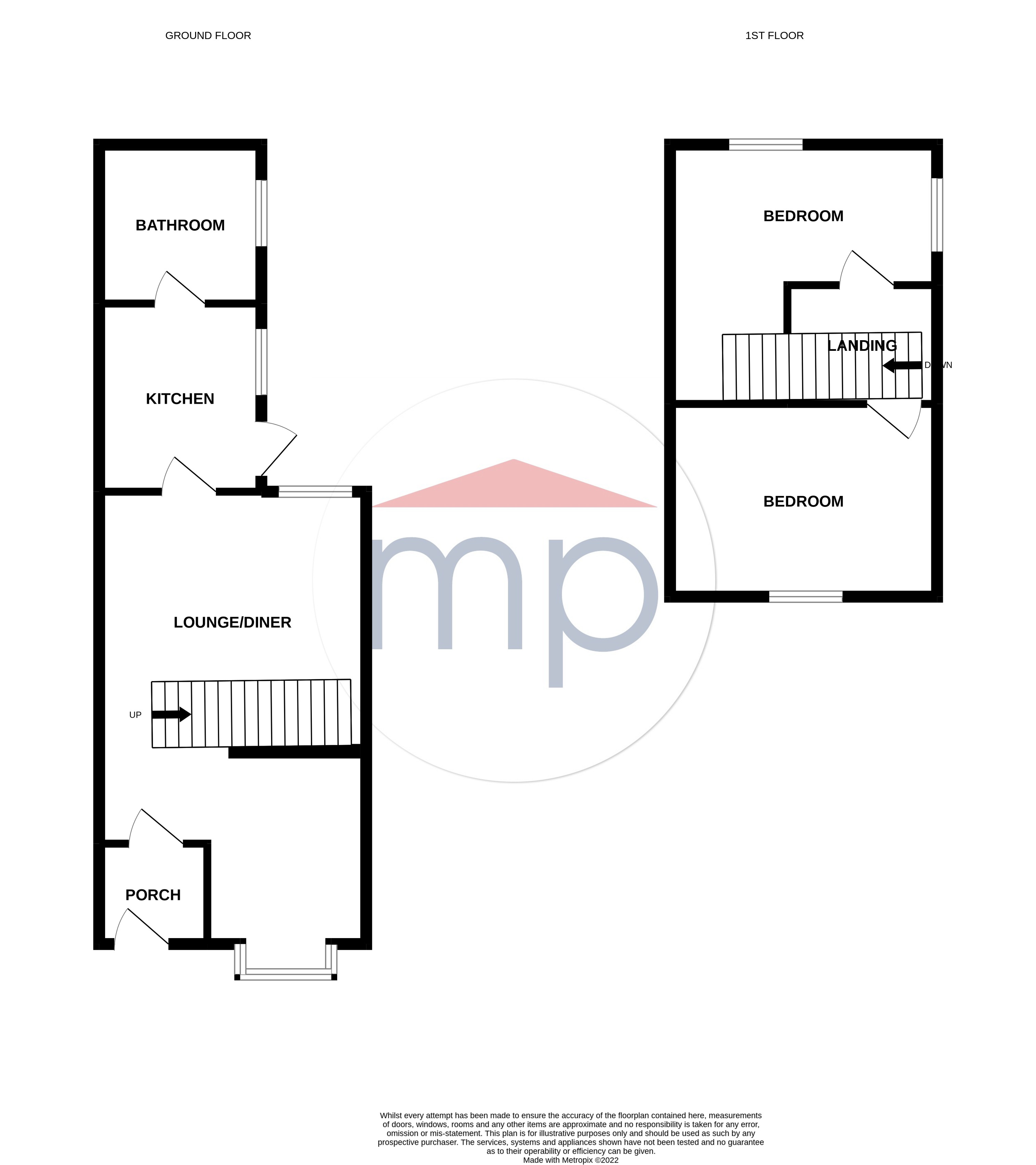 2 bed house to rent in Benson Street, Middlesbrough - Property floorplan