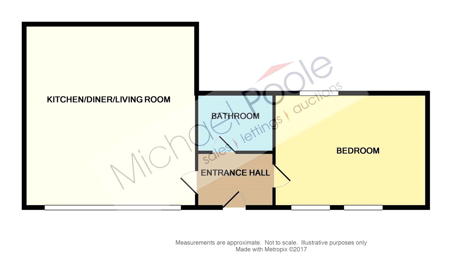 1 bed bungalow to rent in Astbury, Marton-in-Cleveland - Property floorplan