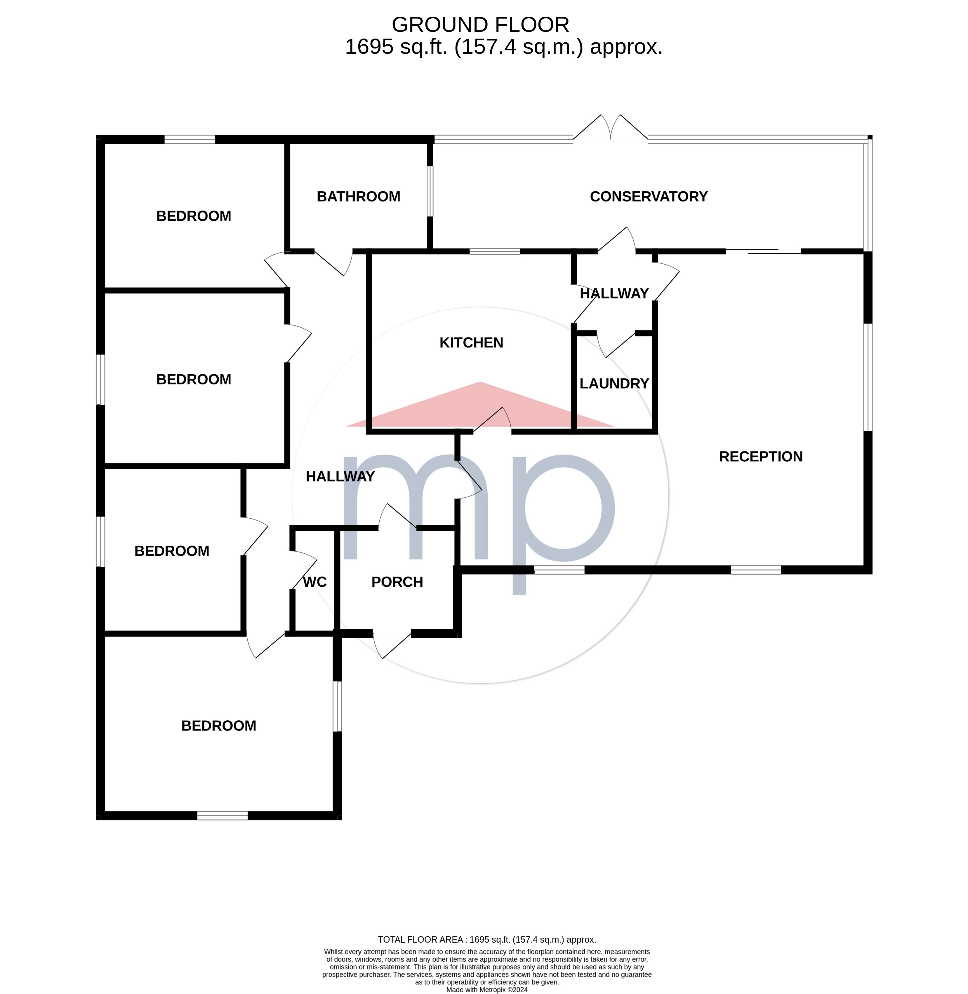4 bed bungalow to rent in The Grove, Yarm - Property floorplan