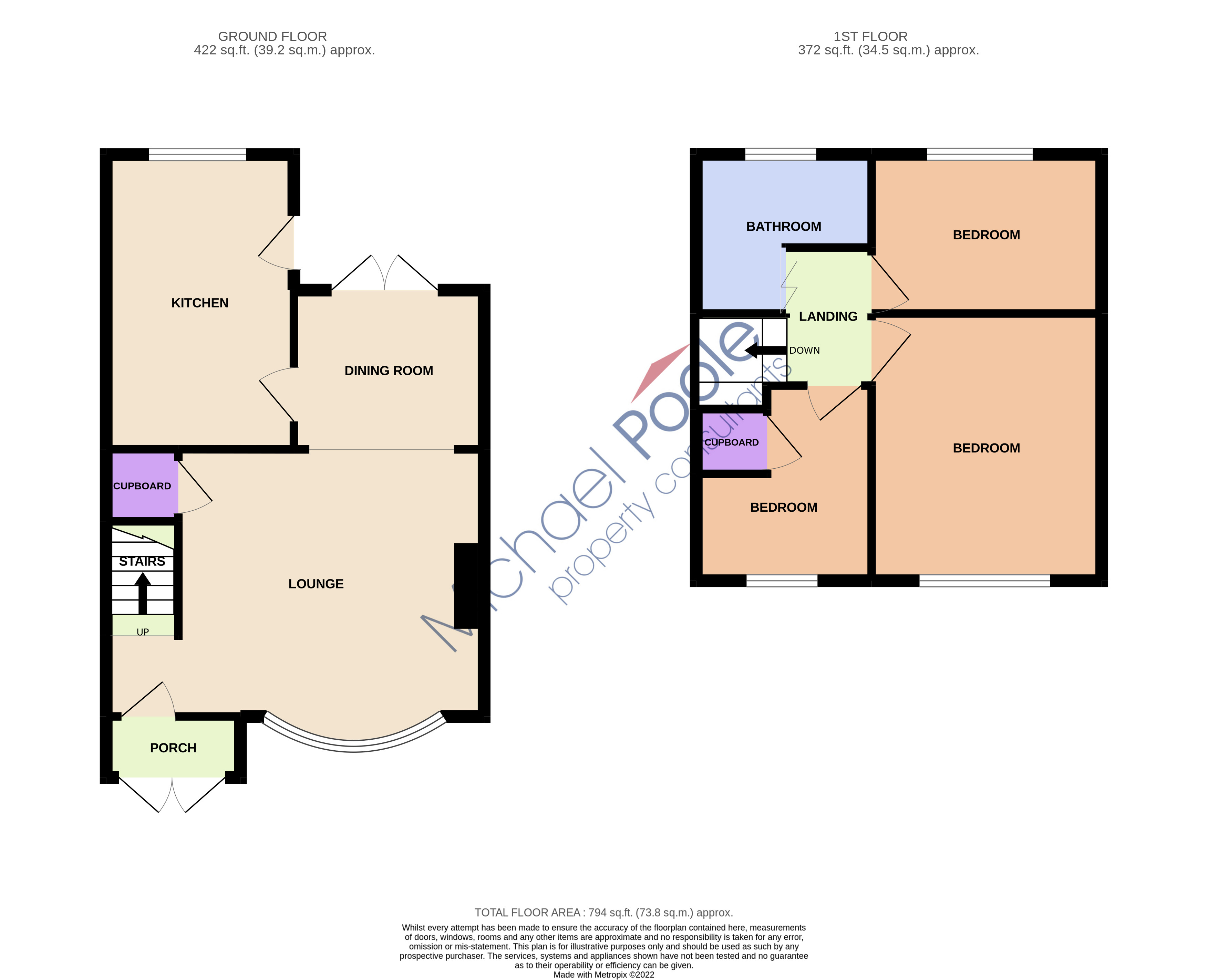 3 bed house to rent in Manton Avenue, Middlesbrough - Property floorplan