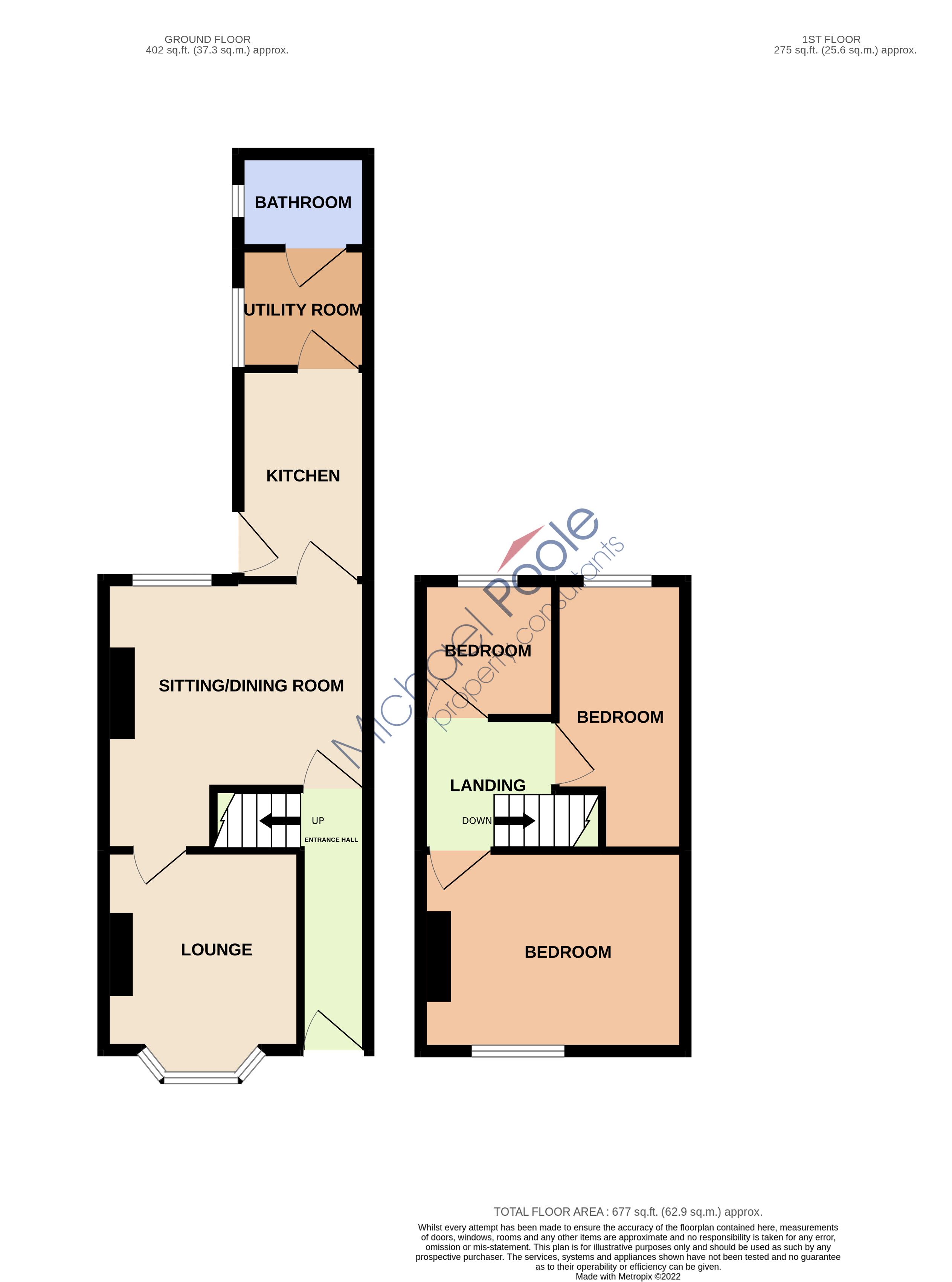 3 bed house for sale in Tennyson Street, Middlesbrough - Property floorplan