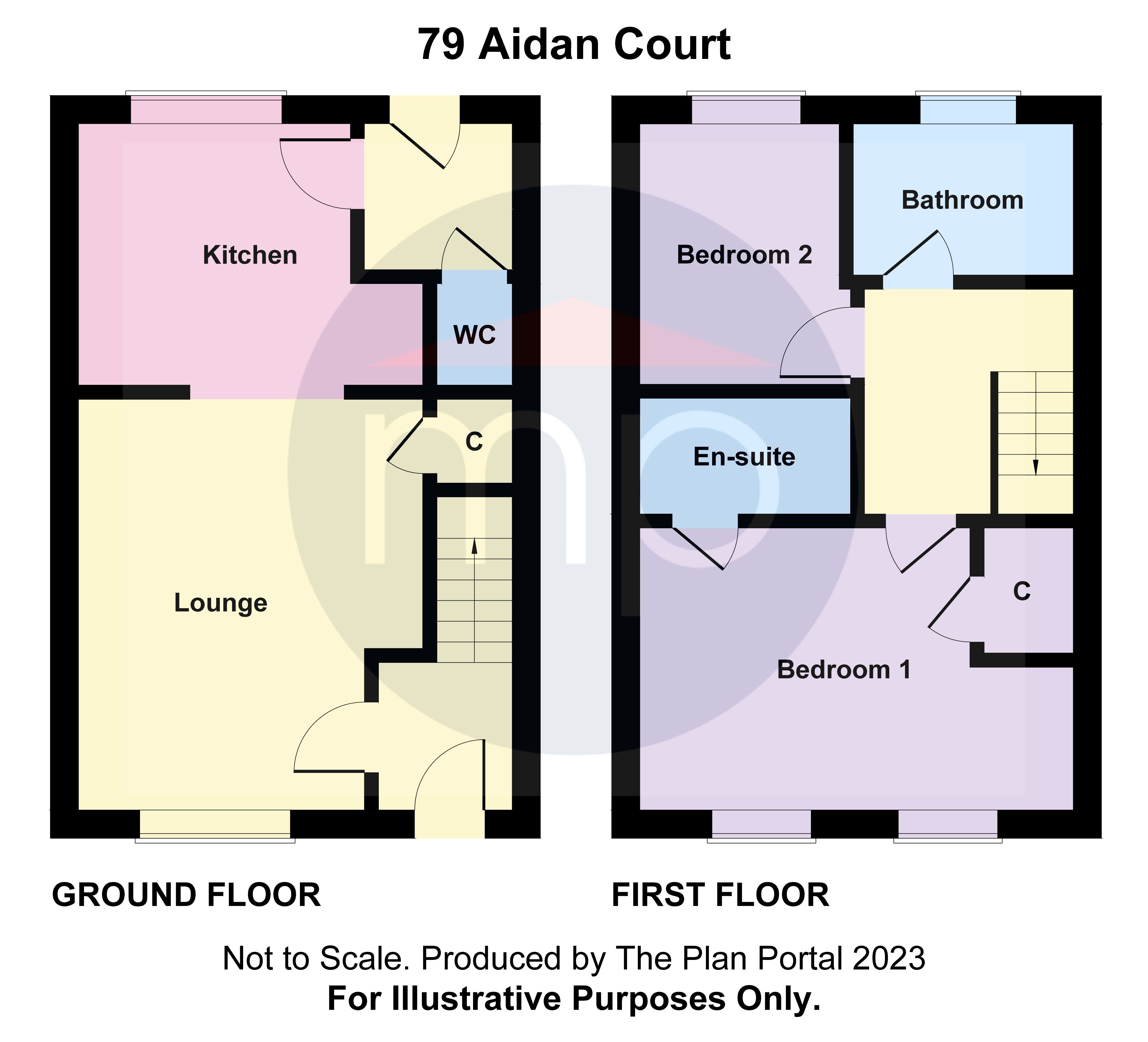 2 bed house for sale in Aidan Court, Middlesbrough - Property floorplan