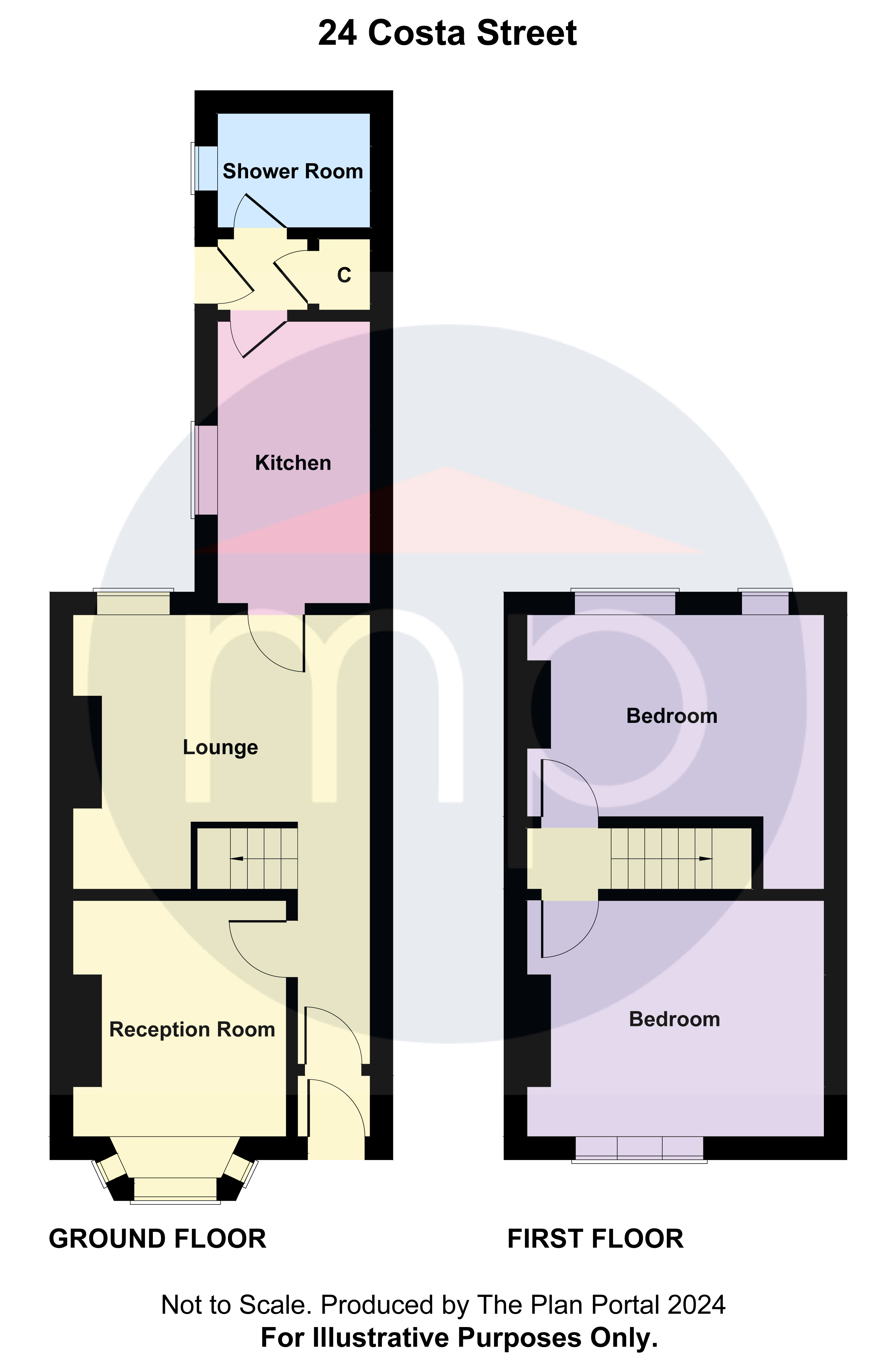 2 bed house for sale in Costa Street, Middlesbrough - Property floorplan