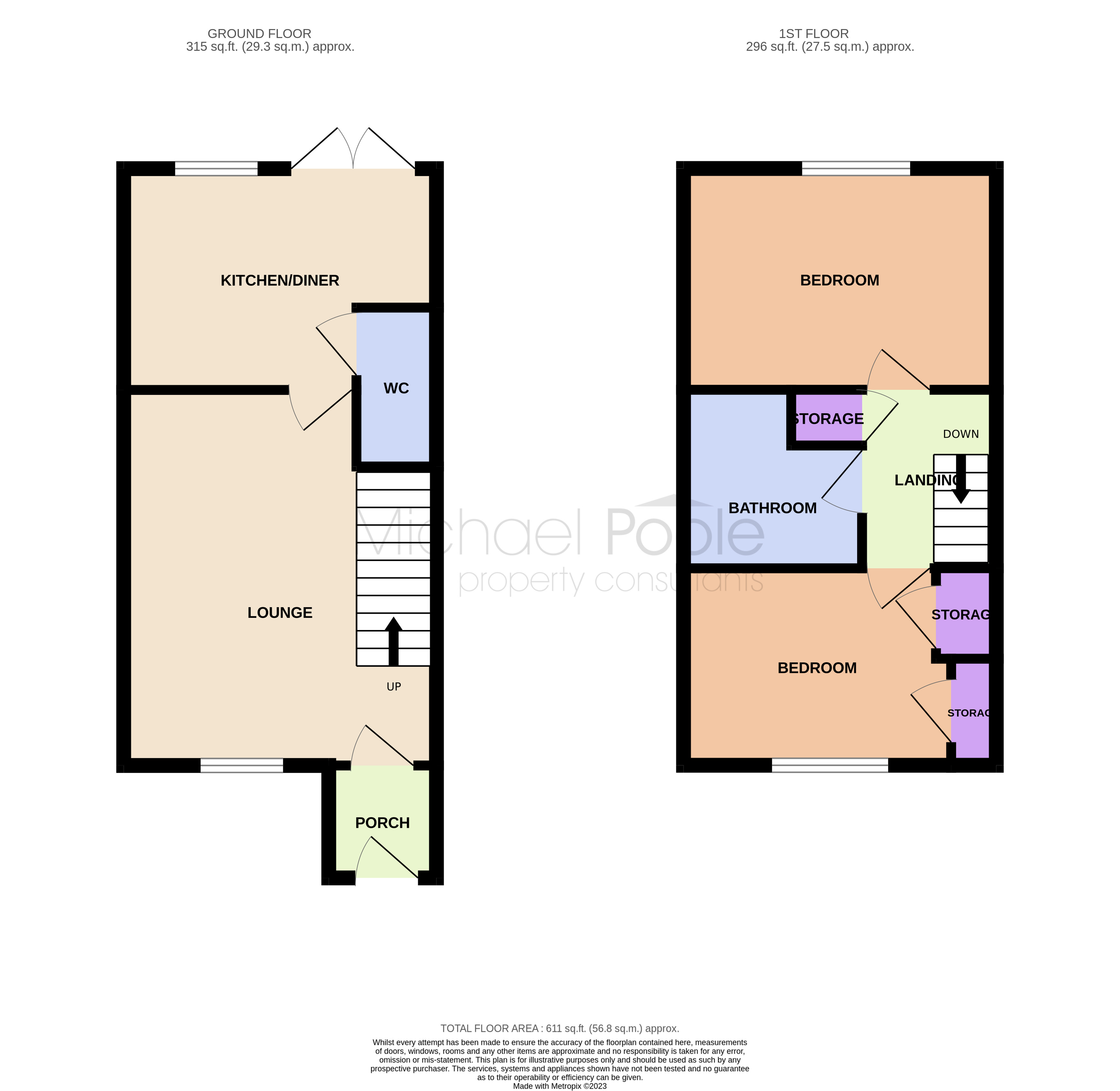 2 bed house for sale in Merton Road, Acklam Green - Property floorplan