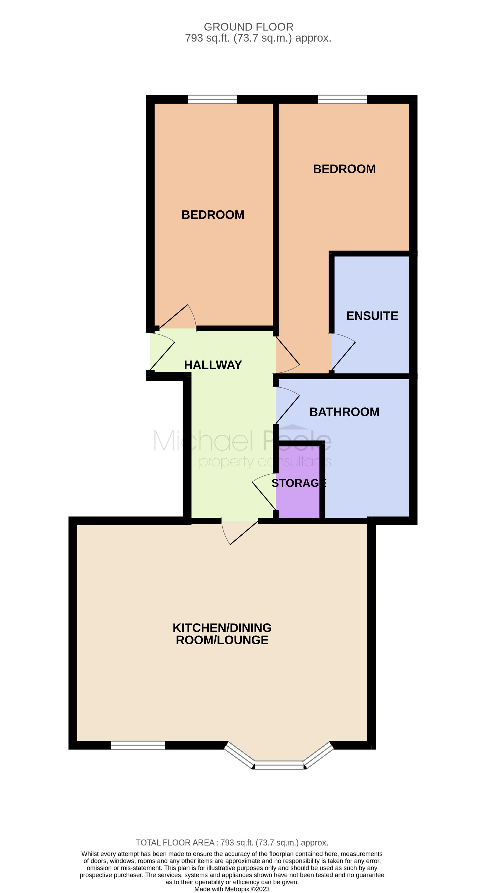2 bed apartment for sale - Property floorplan