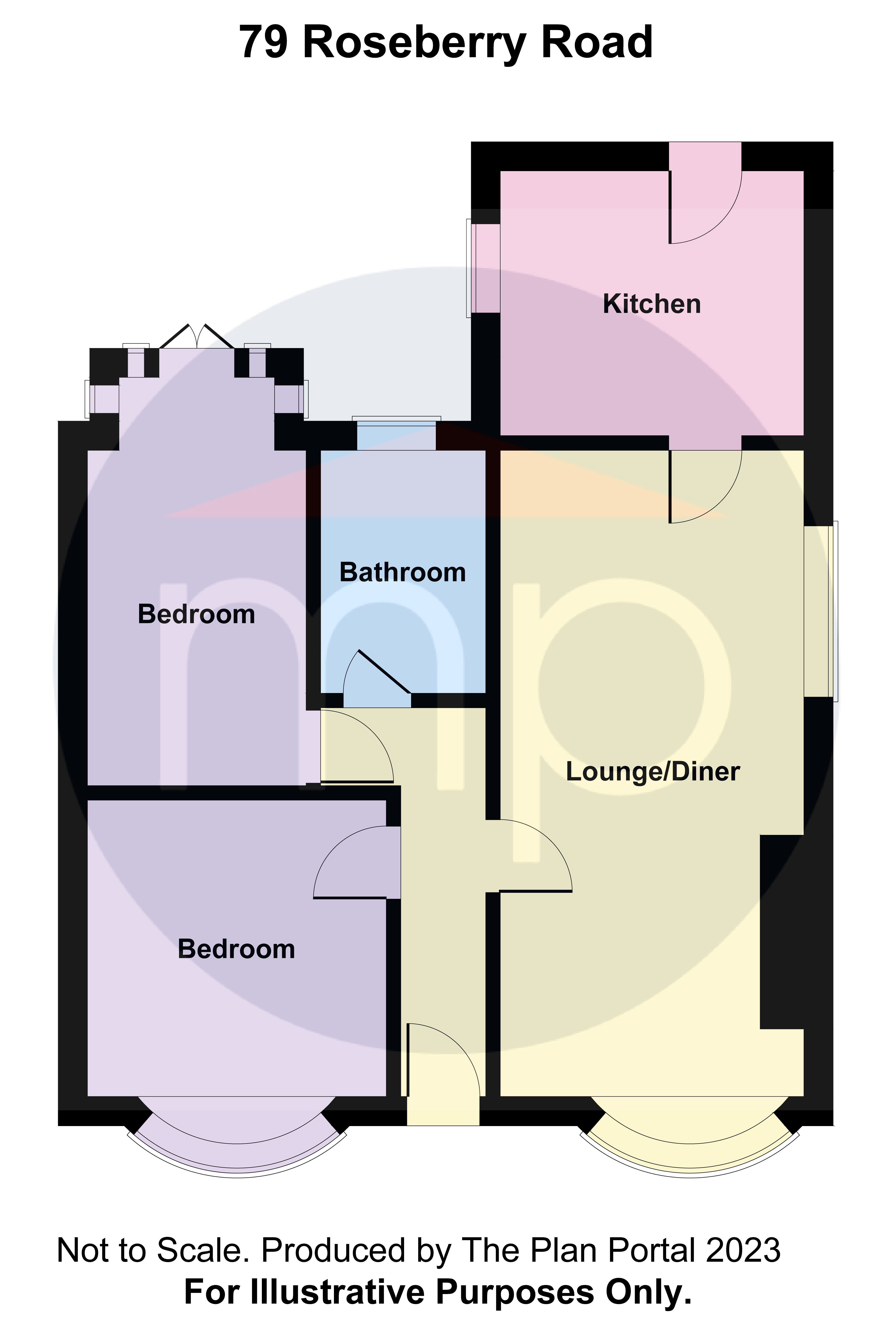 2 bed bungalow for sale in Roseberry Road, Longlands - Property floorplan