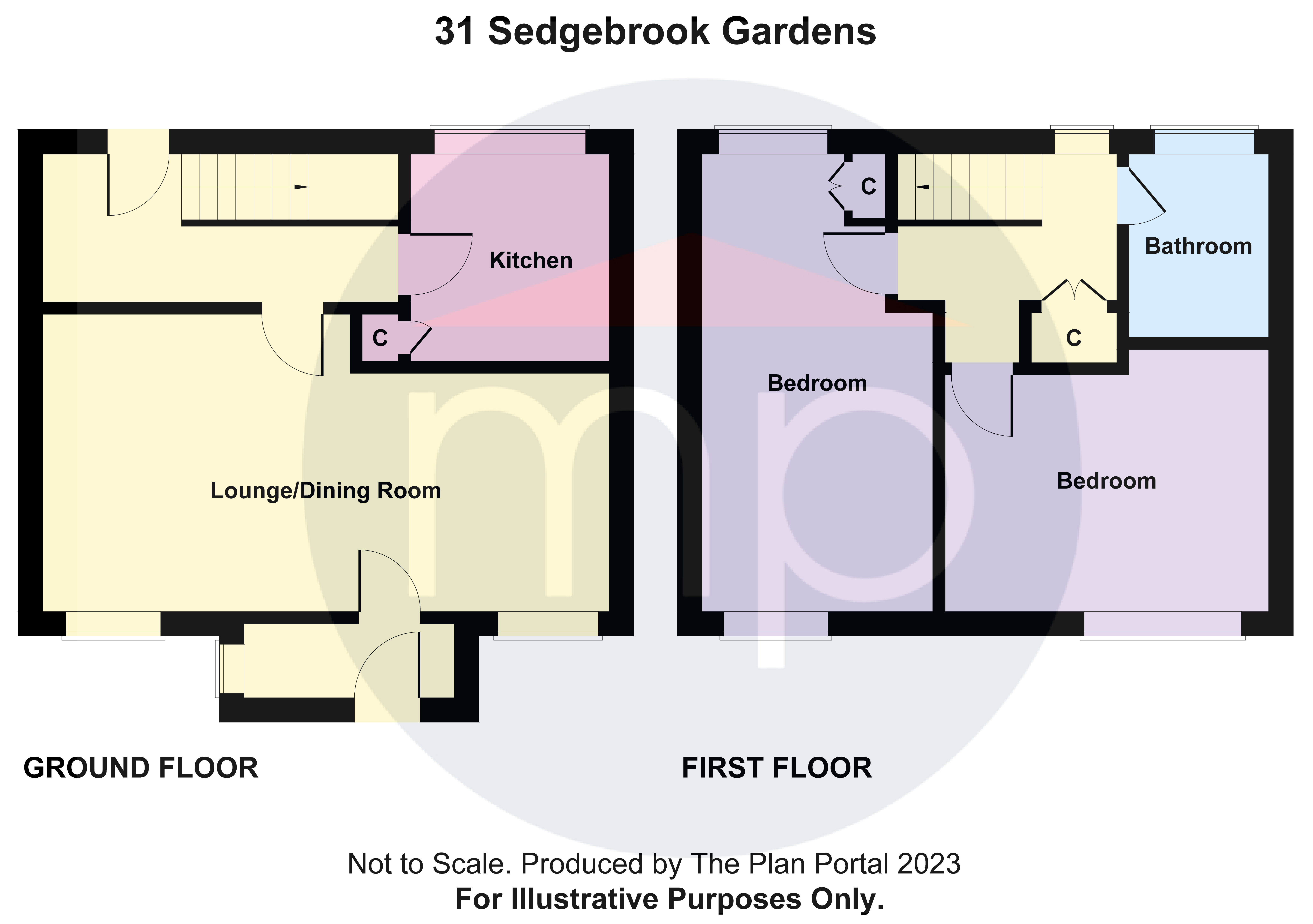 2 bed house for sale in Sedgebrook Gardens, Netherfields - Property floorplan
