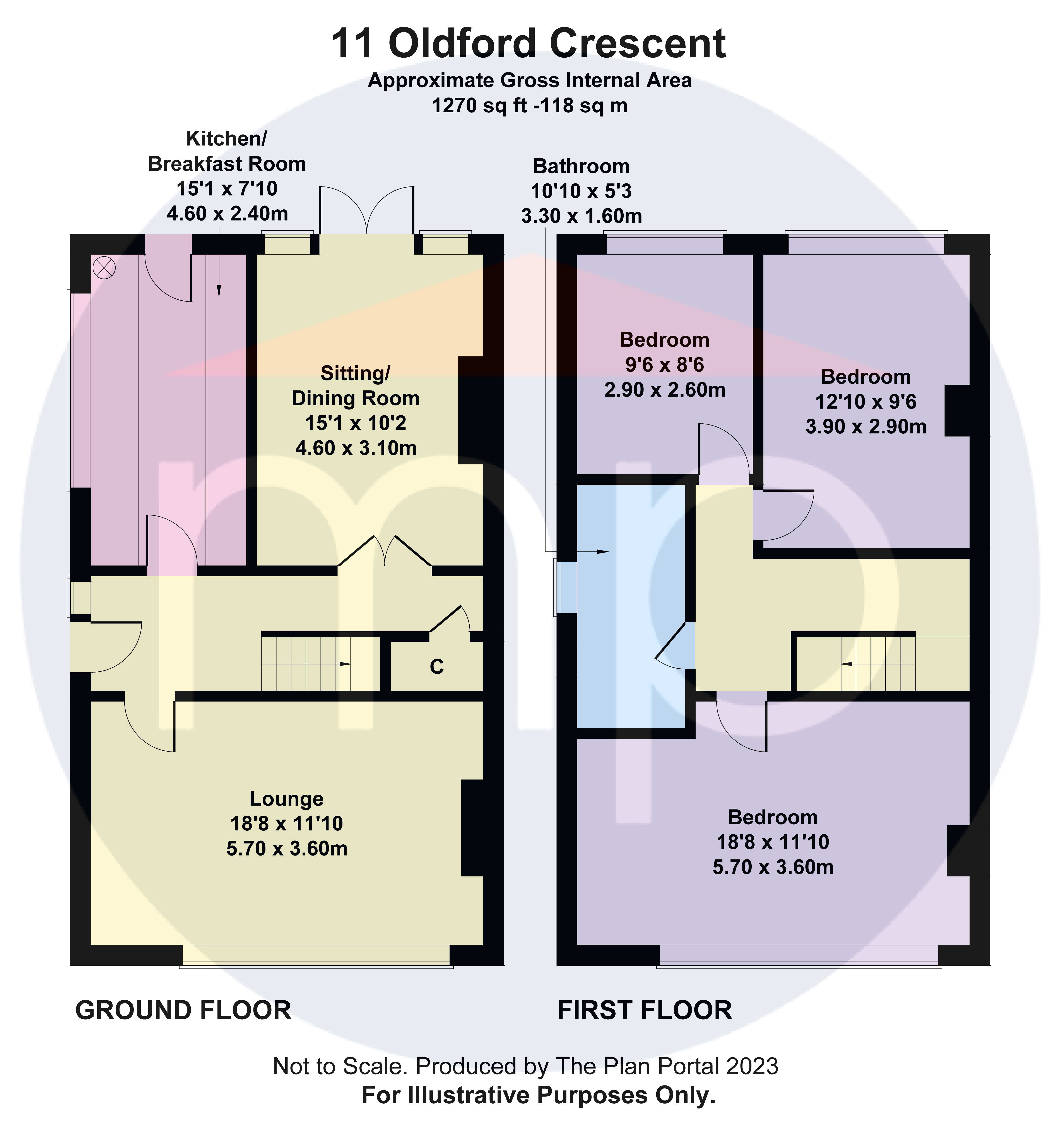3 bed house for sale in Oldford Crescent, Acklam - Property floorplan