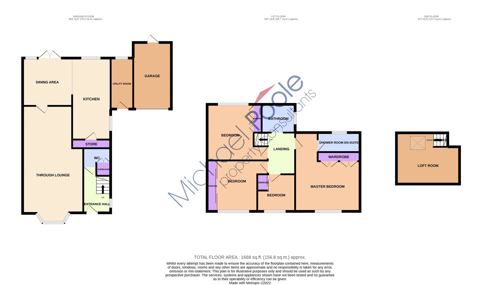 4 bed house for sale in Malvern Drive, Brookfield - Property floorplan