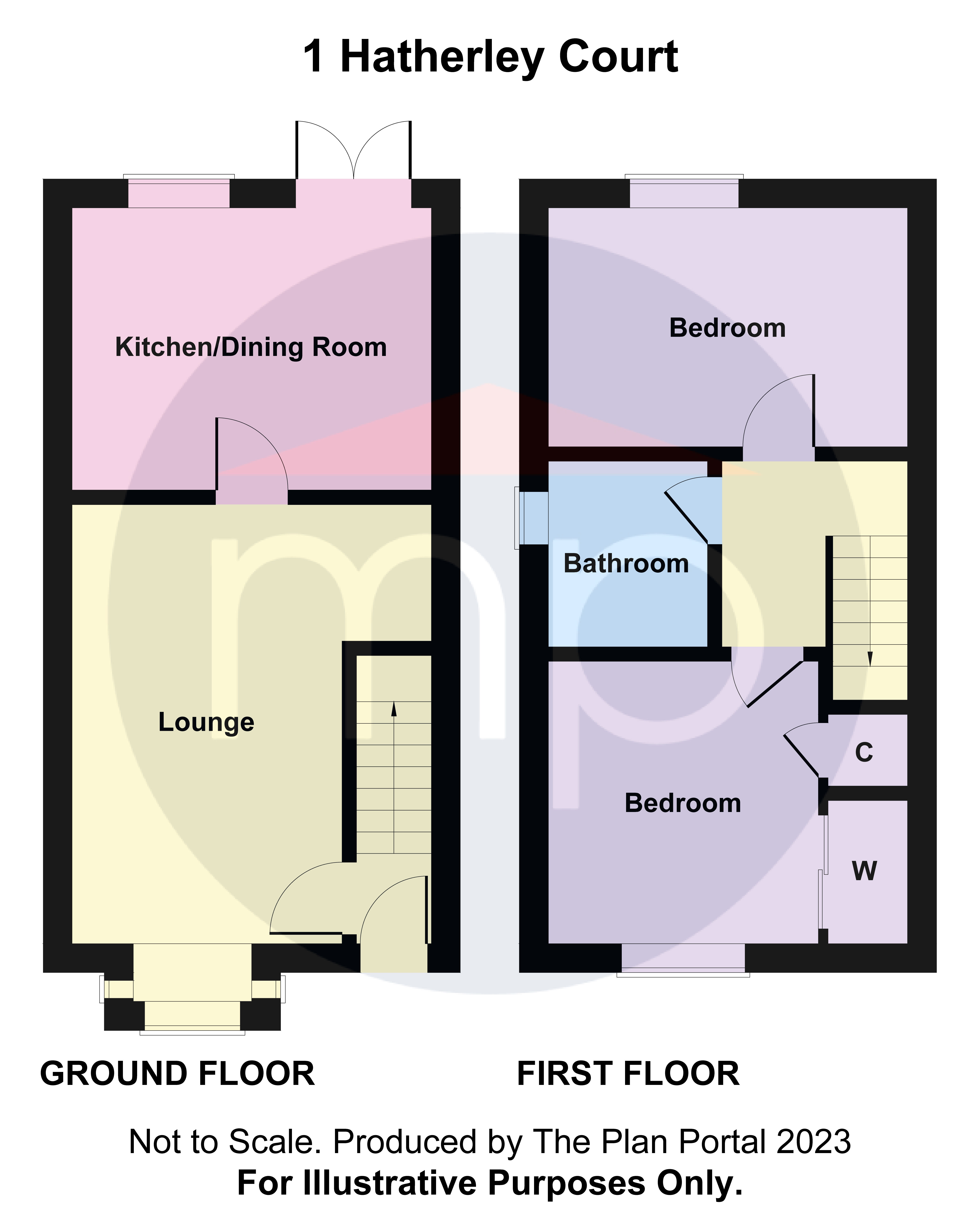 2 bed house for sale in Danesford Place, Middlesbrough - Property floorplan