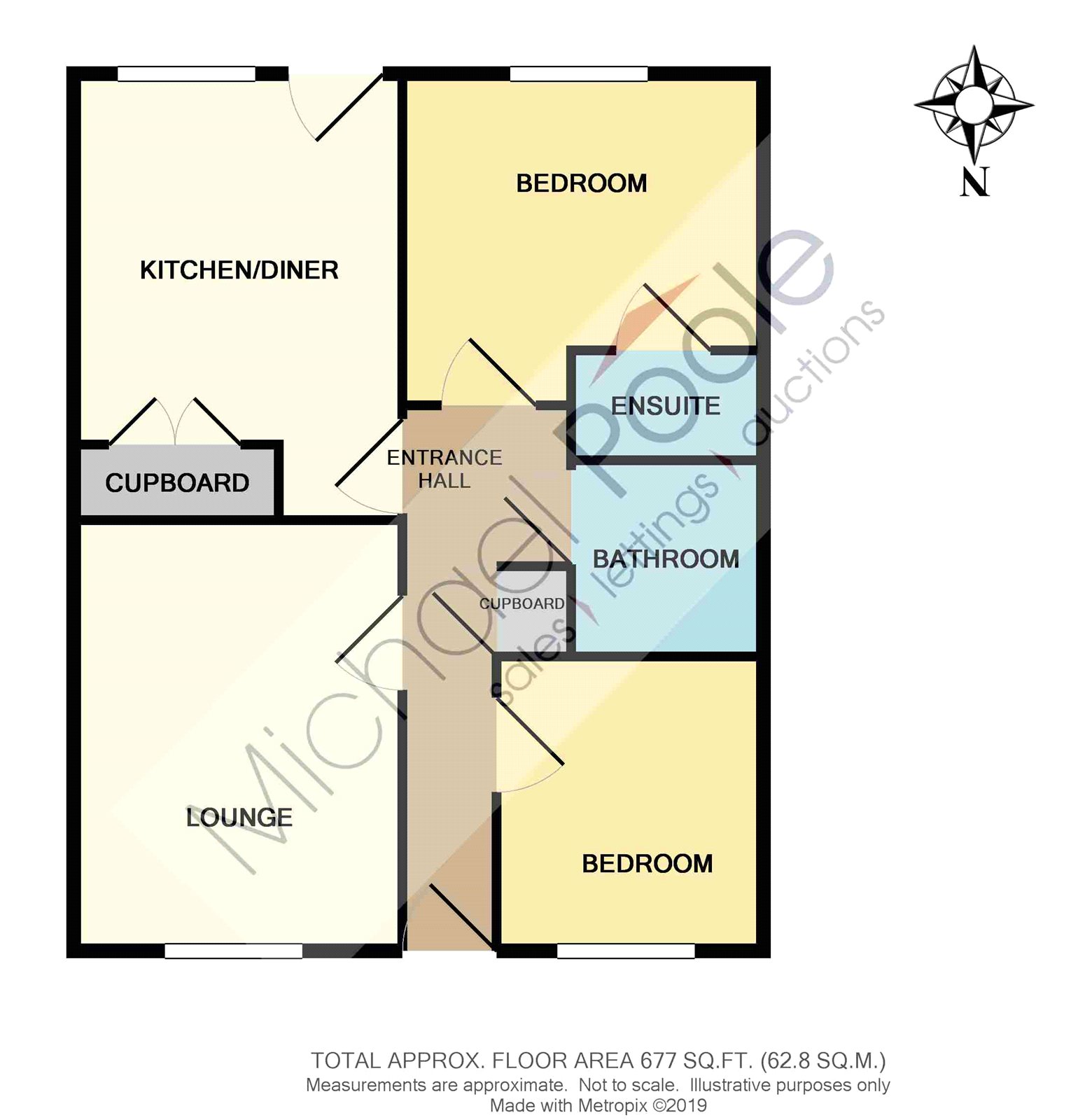 2 bed bungalow for sale in St. Francis Close, Acklam - Property floorplan