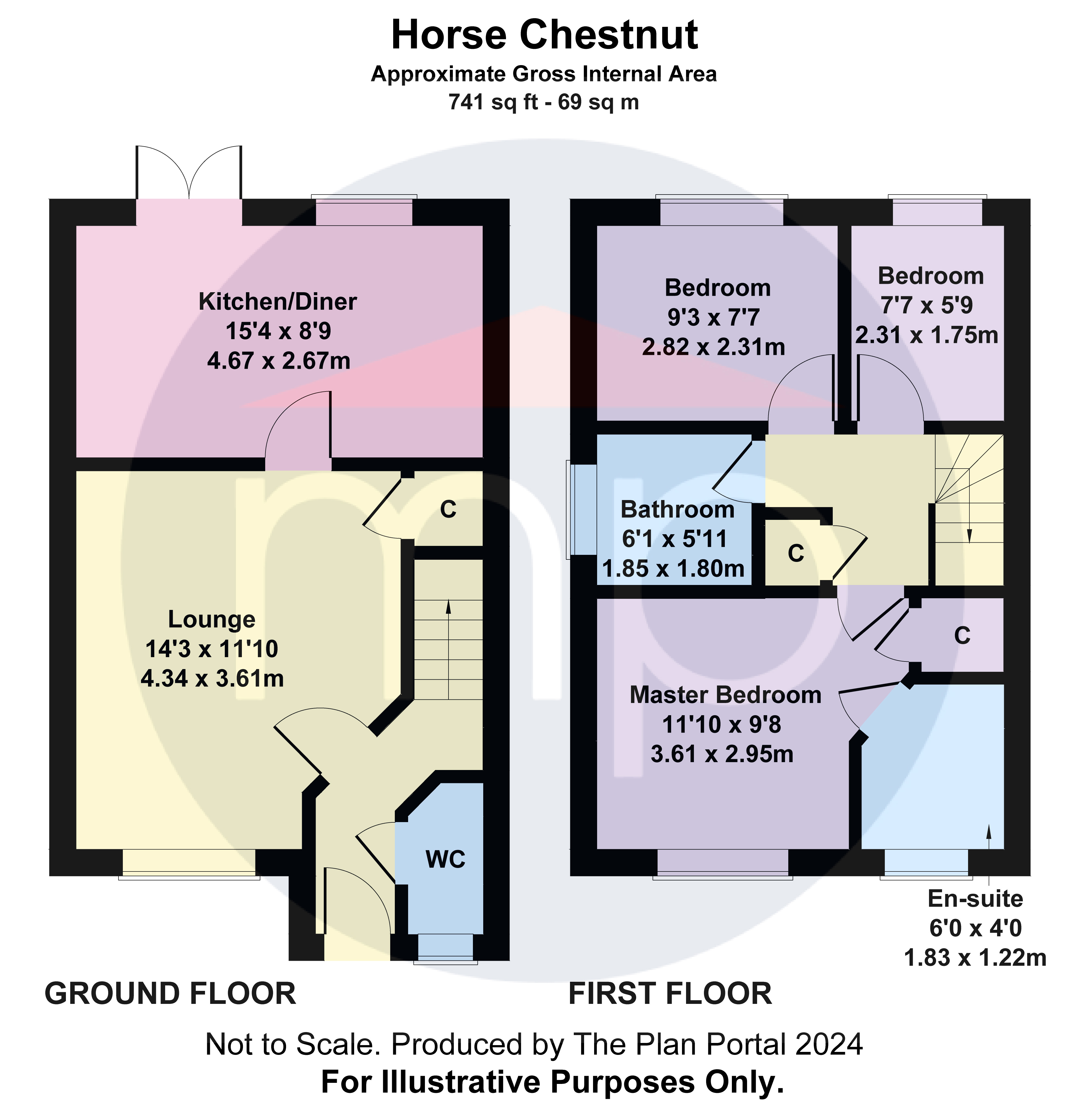 3 bed house for sale in Horse Chestnut Close, Middlesbrough - Property floorplan
