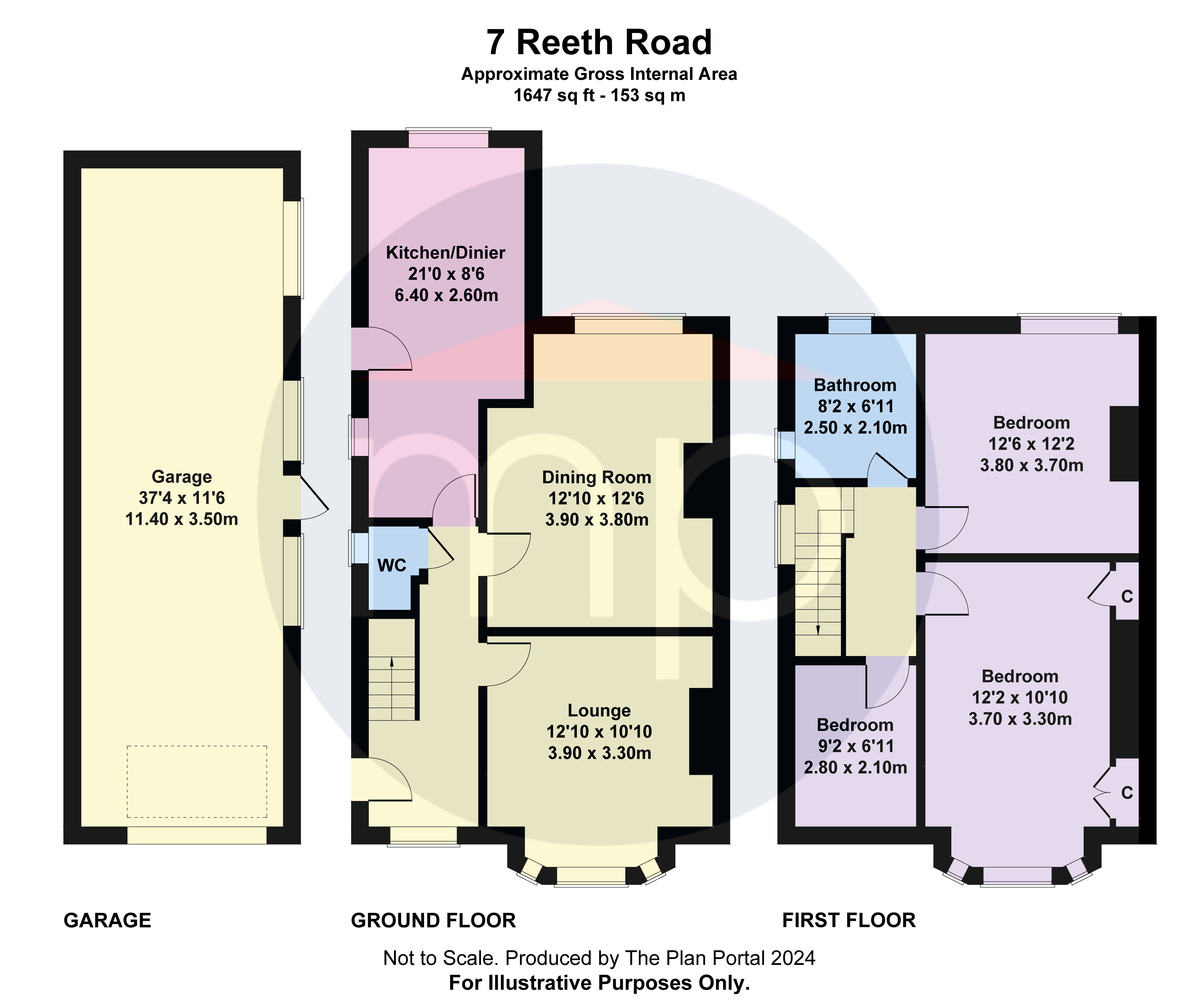 3 bed house for sale in Reeth Road, Linthorpe - Property floorplan