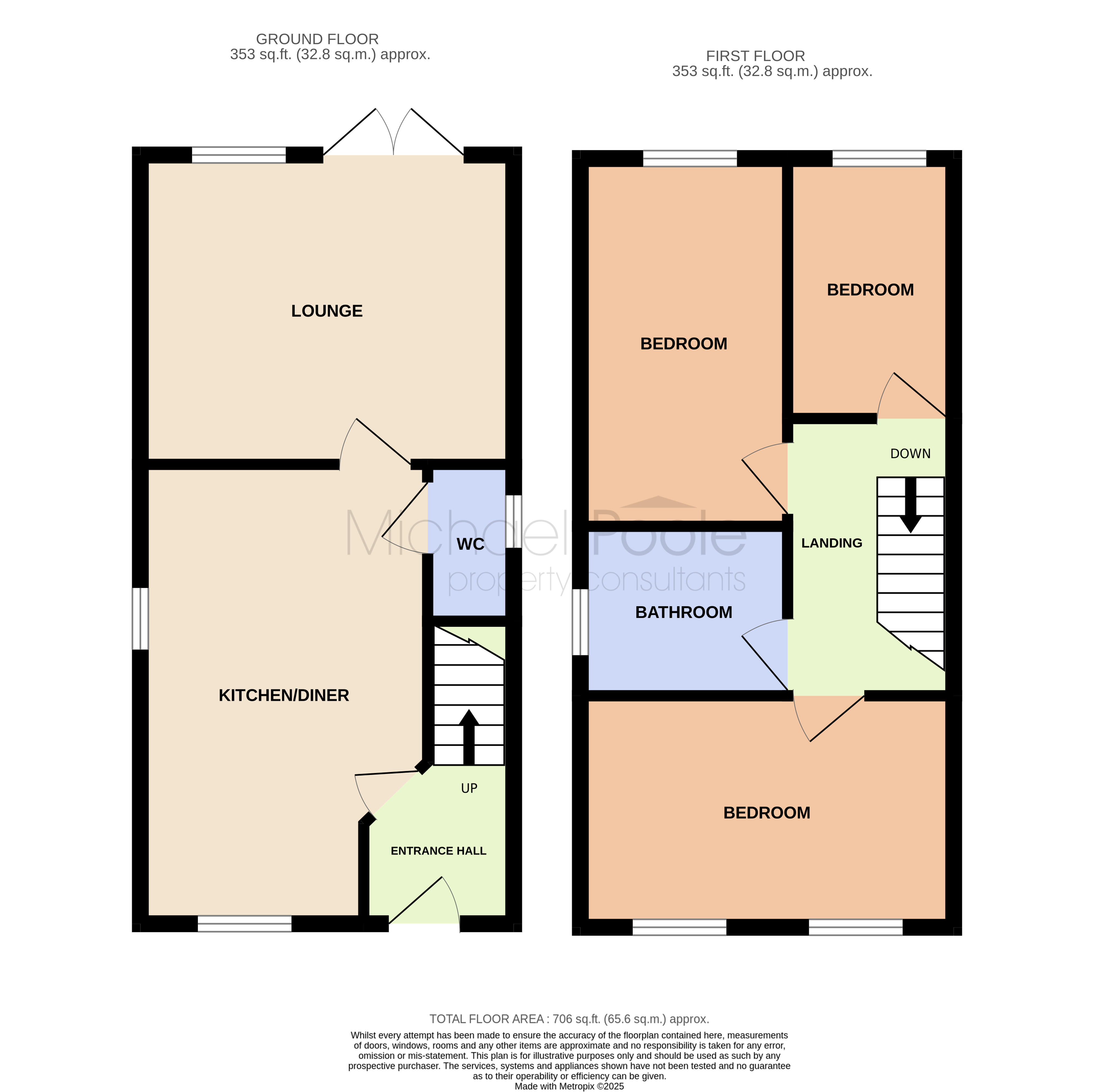 3 bed semi-detached house for sale in Acklam Gardens, Middlesbrough - Property floorplan