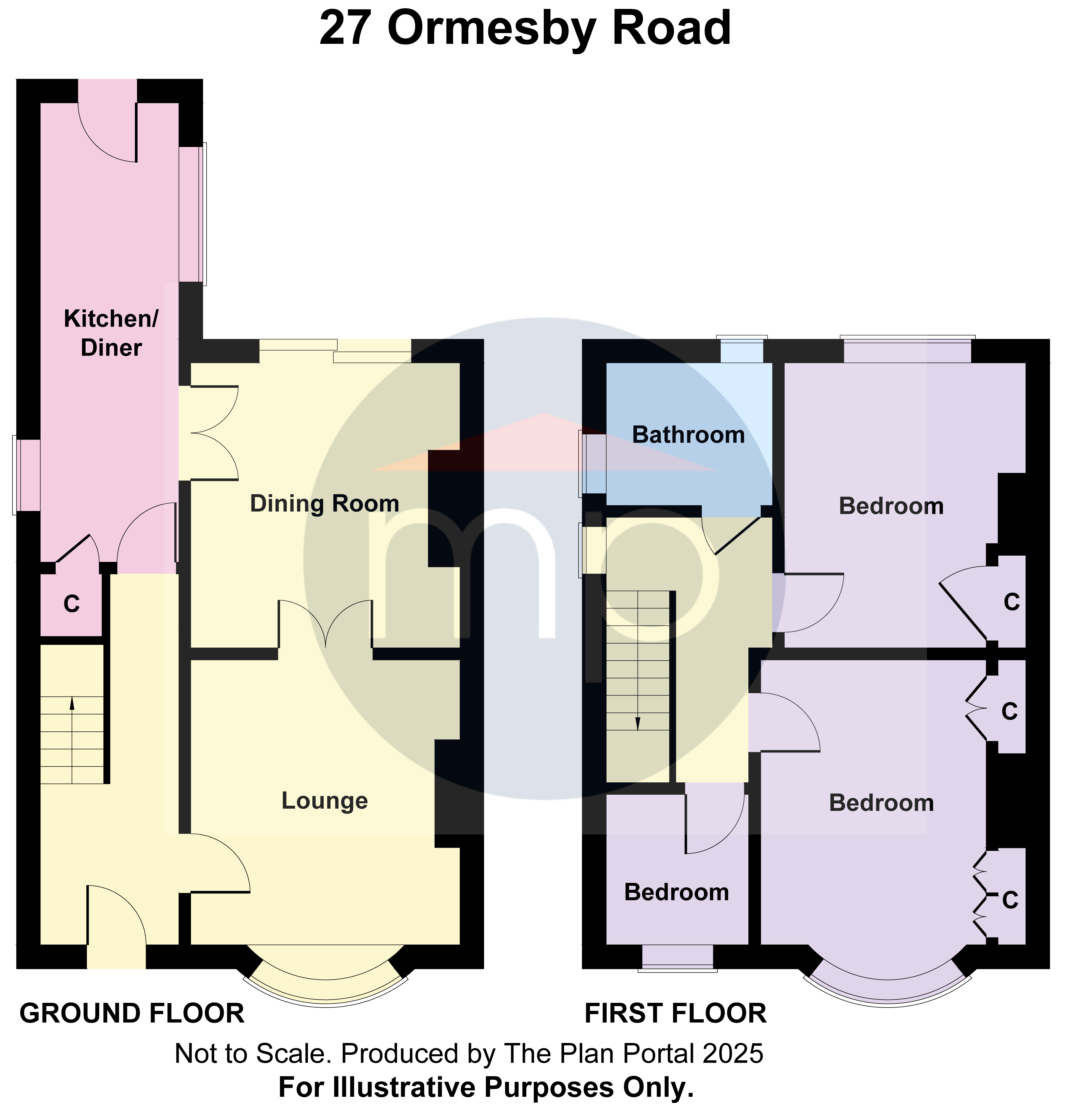 3 bed semi-detached house for sale in Ormesby Road, Middlesbrough - Property floorplan