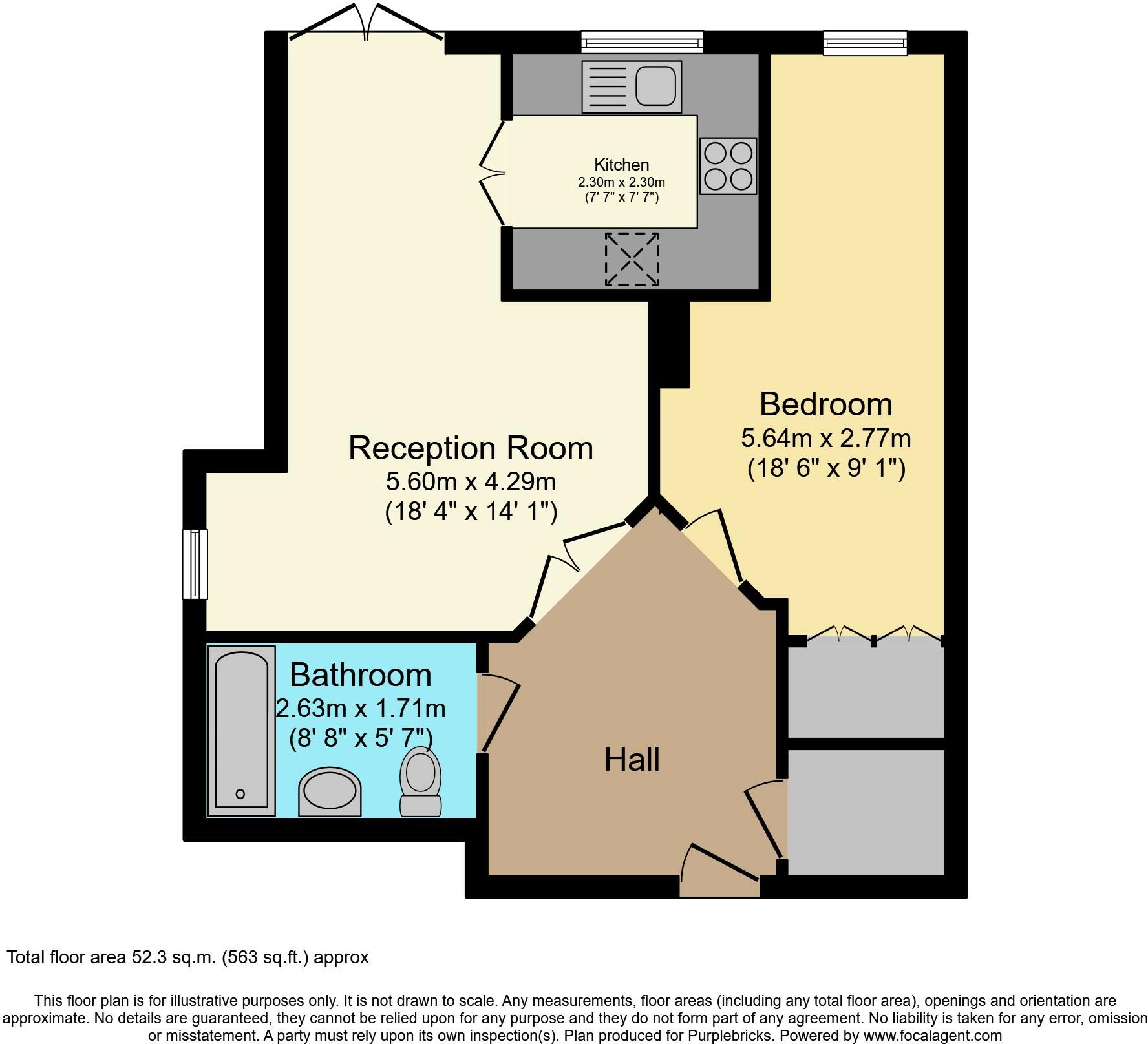 1 bed apartment for sale in Guisborough Road, Nunthorpe - Property floorplan